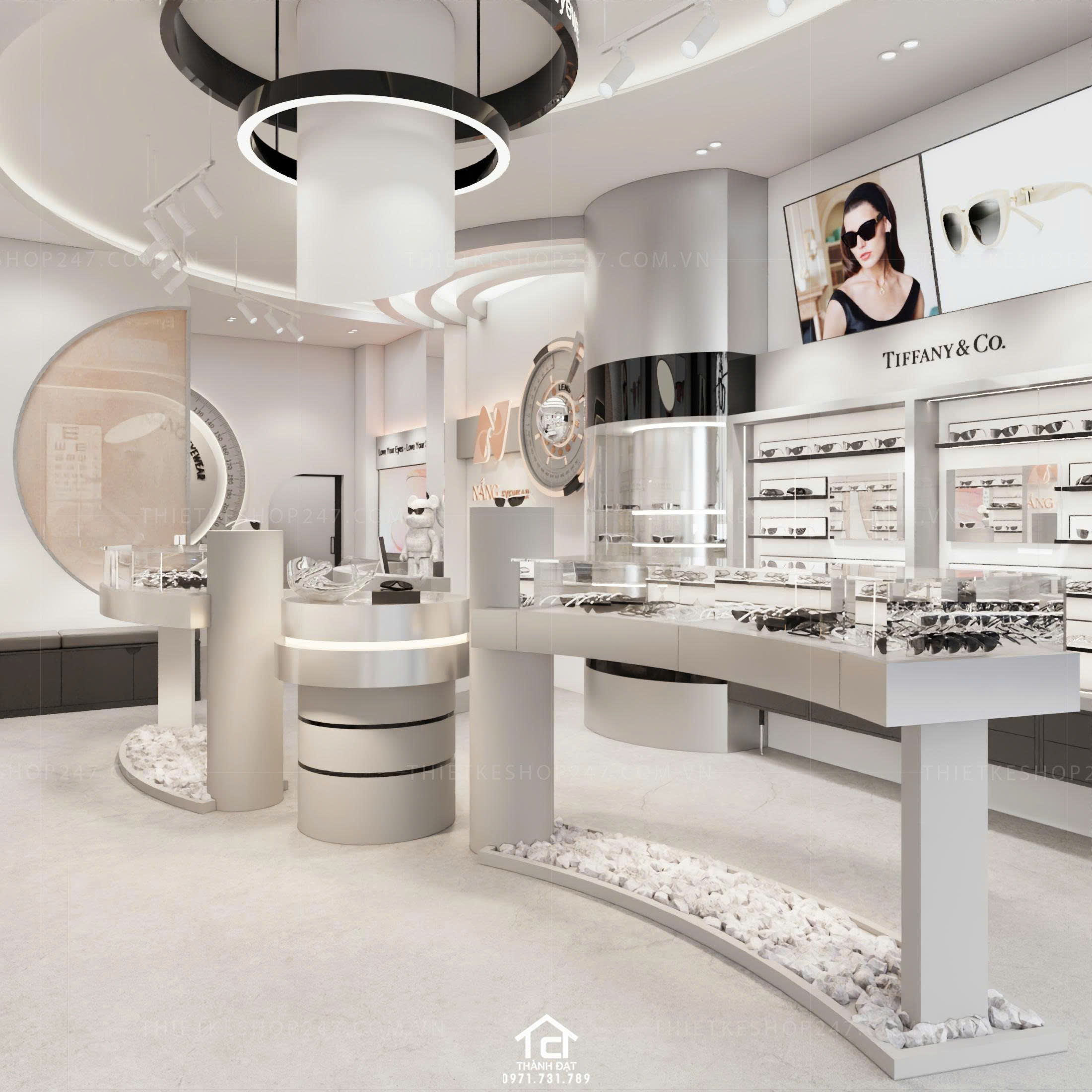 thiết kế shop mắt kính đẹp lôi cuốn