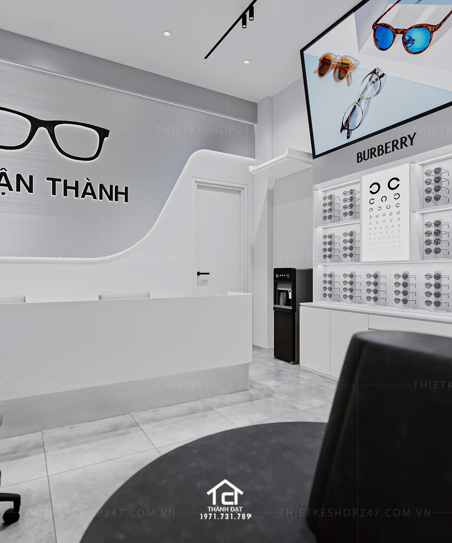 thiết kế shop mắt kính đẹp lôi cuốn