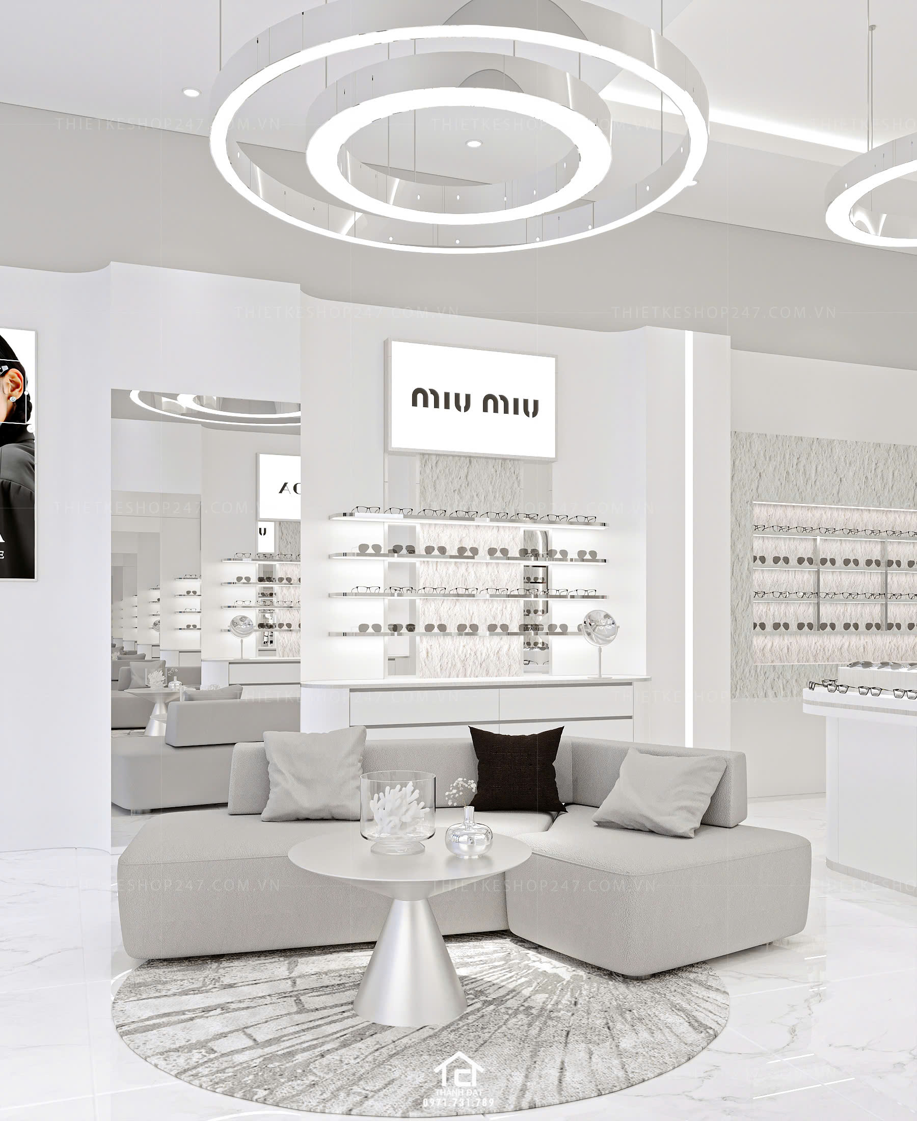 thiết kế shop mắt kính đẹp lôi cuốn
