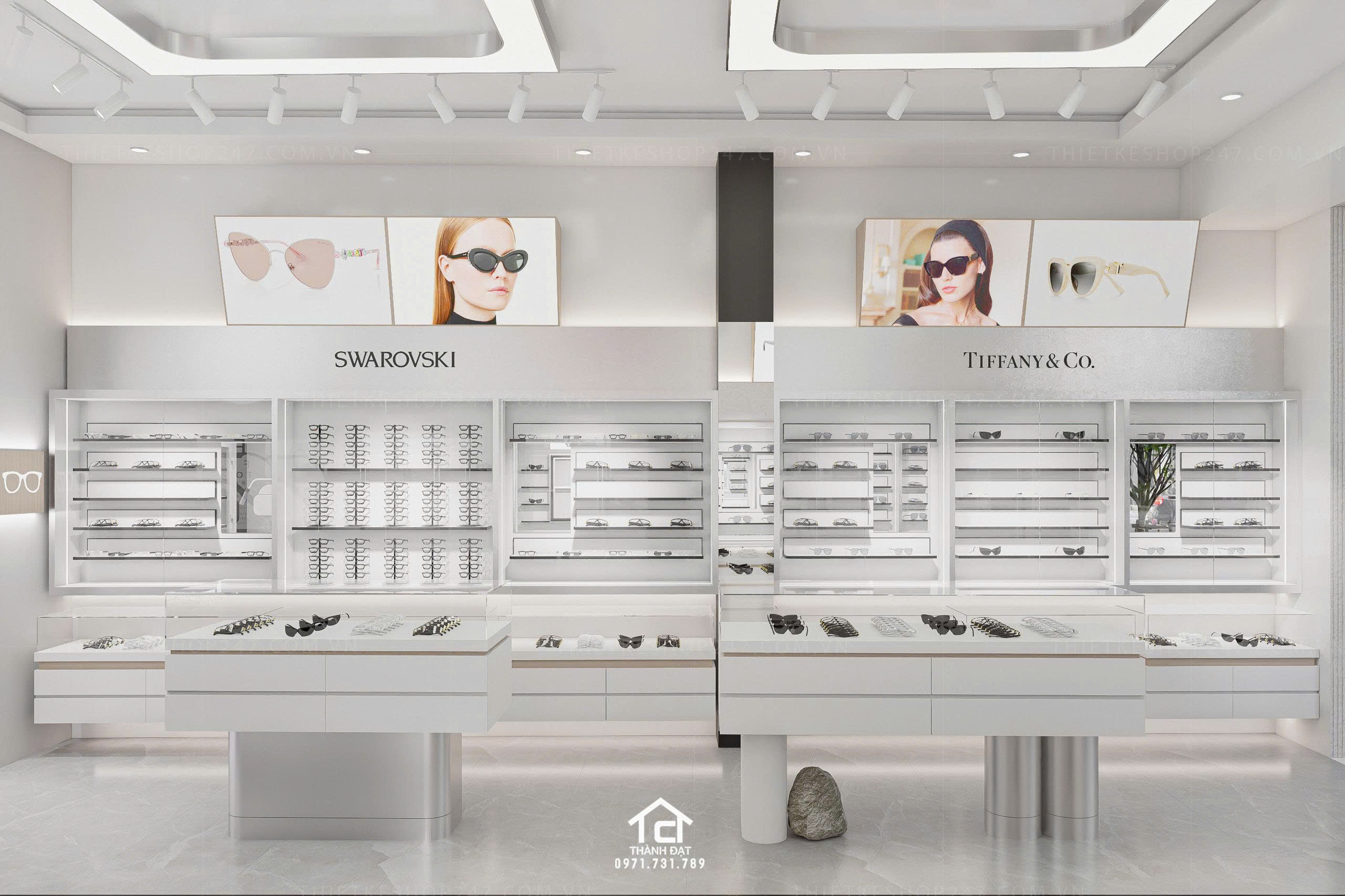 thiết kế shop mắt kính đẹp lung linh