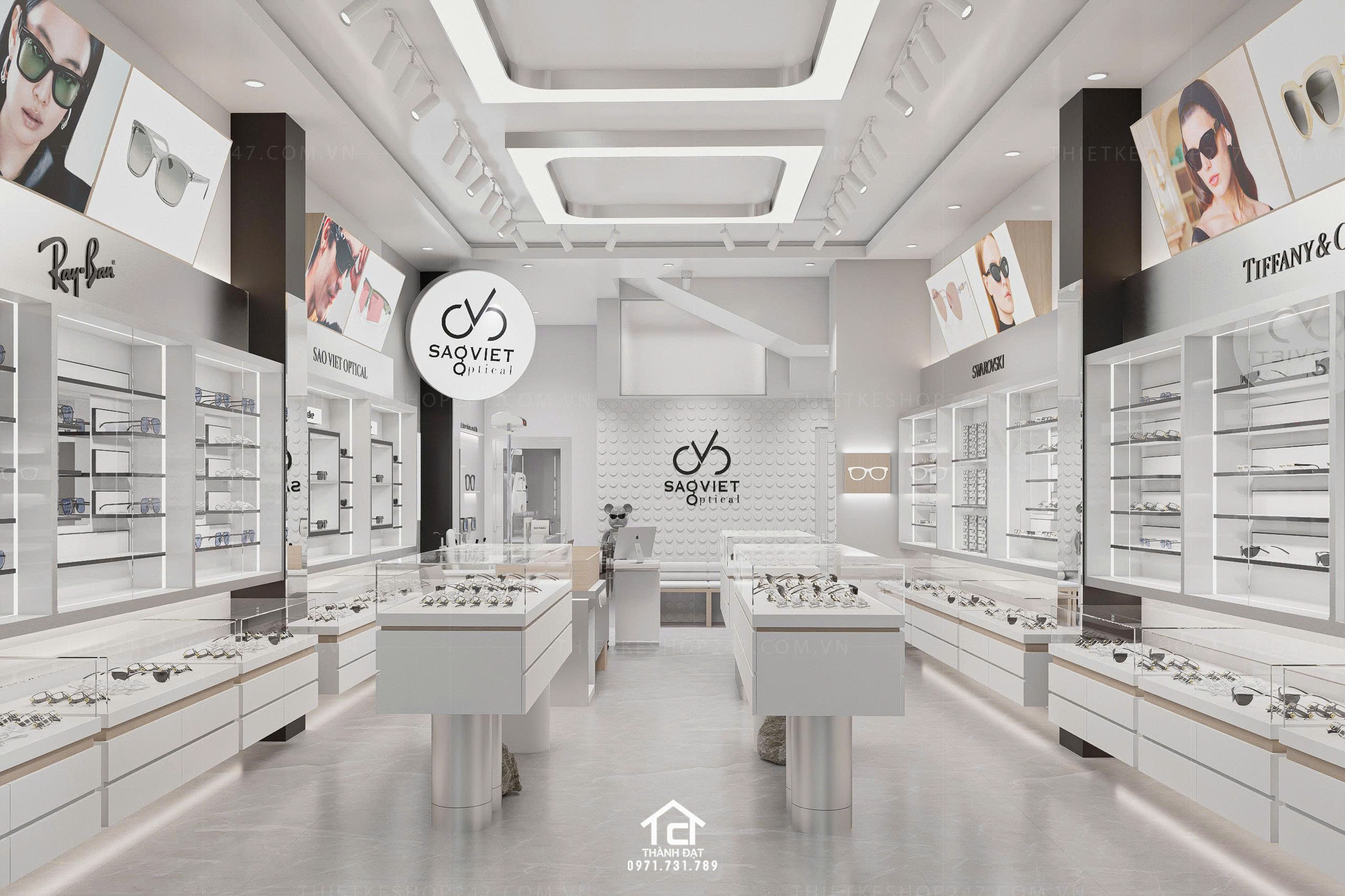 thiết kế shop mắt kính đẹp tinh tế