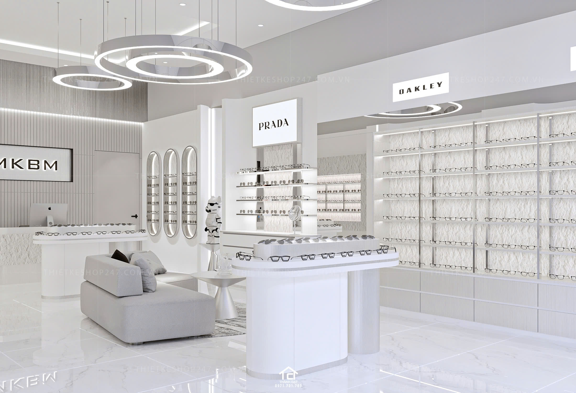 thiết kế shop mắt kính đẹp tinh tế