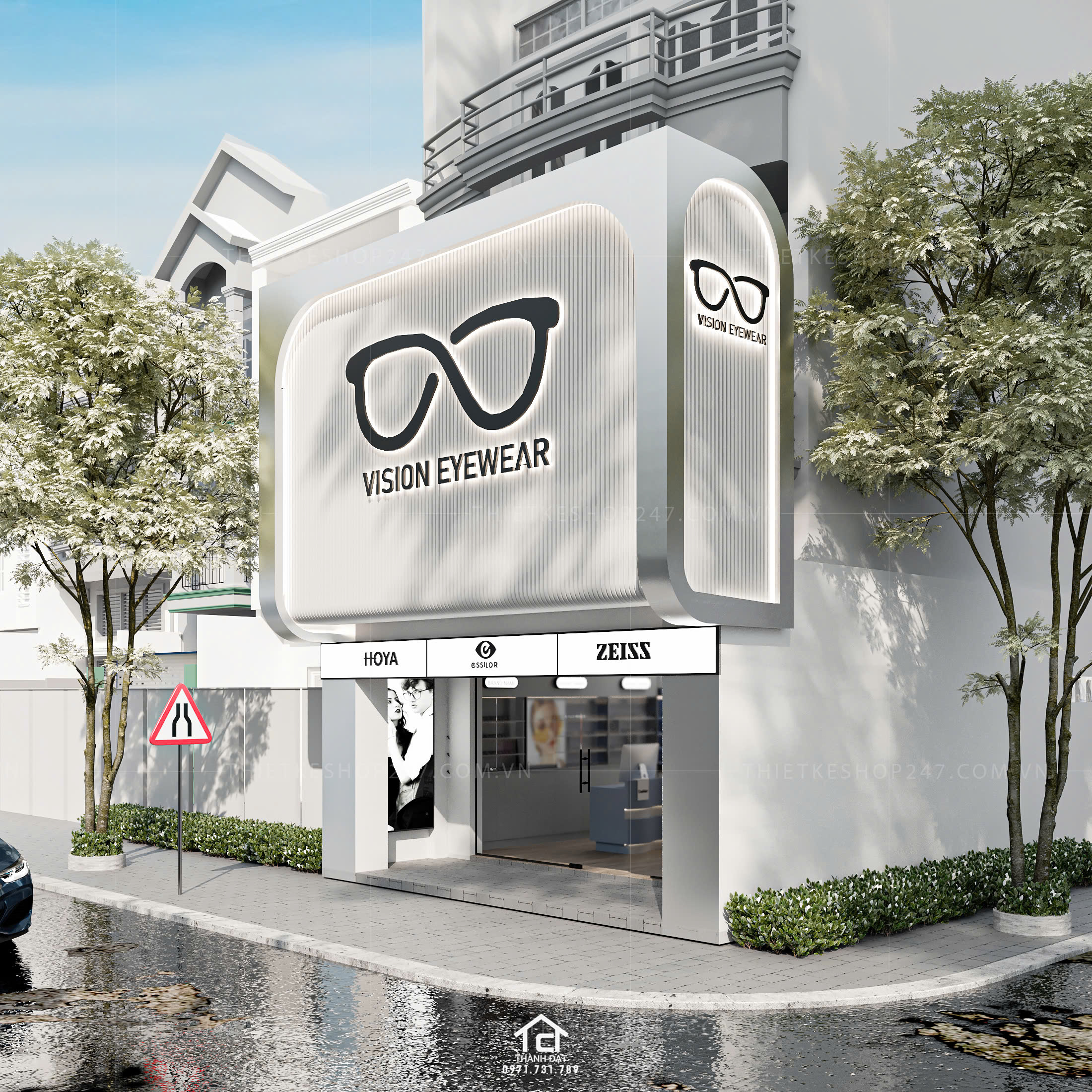 thiết kế shop mắt kính đẹp