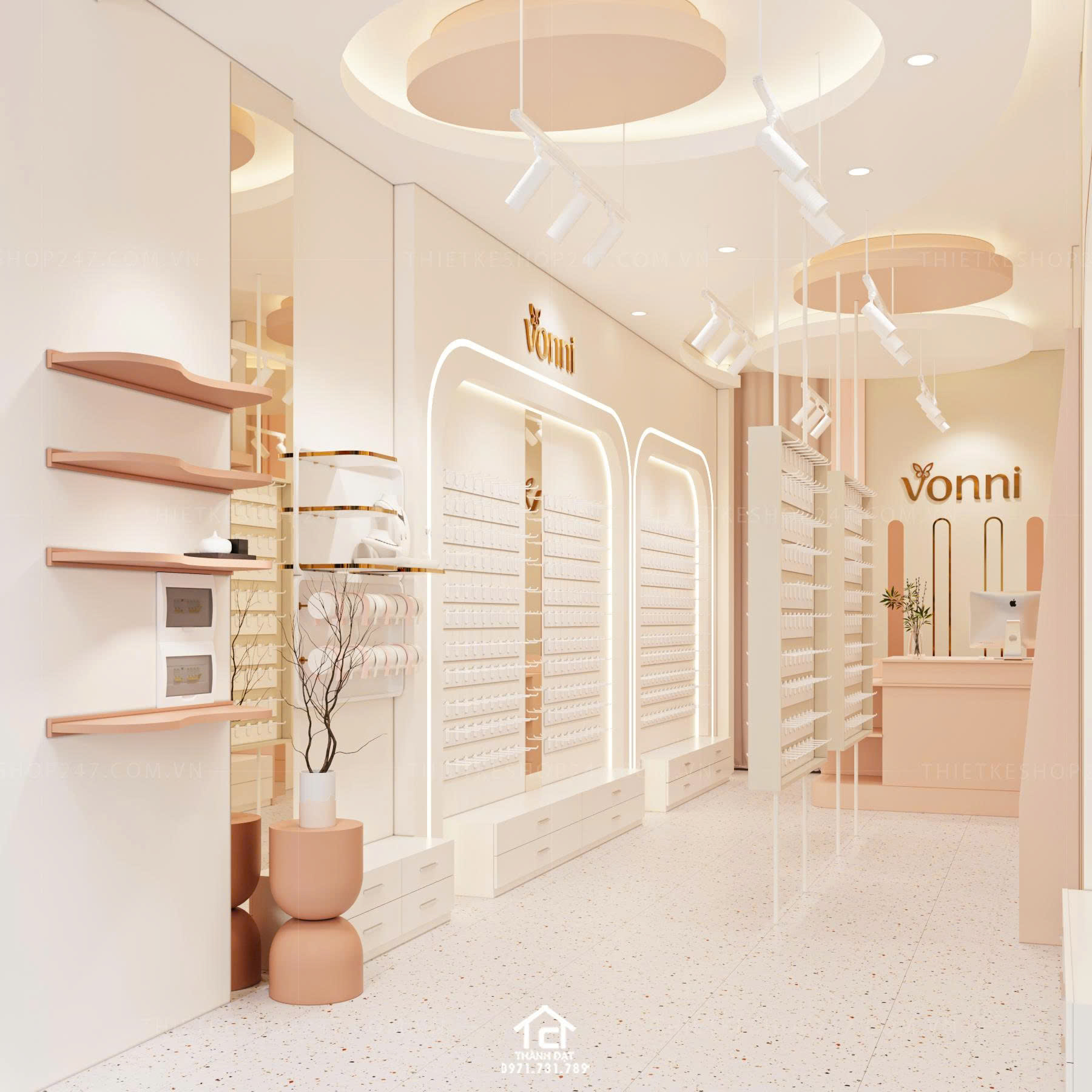 Thiết kế shop phụ kiện đẹp nổi bật