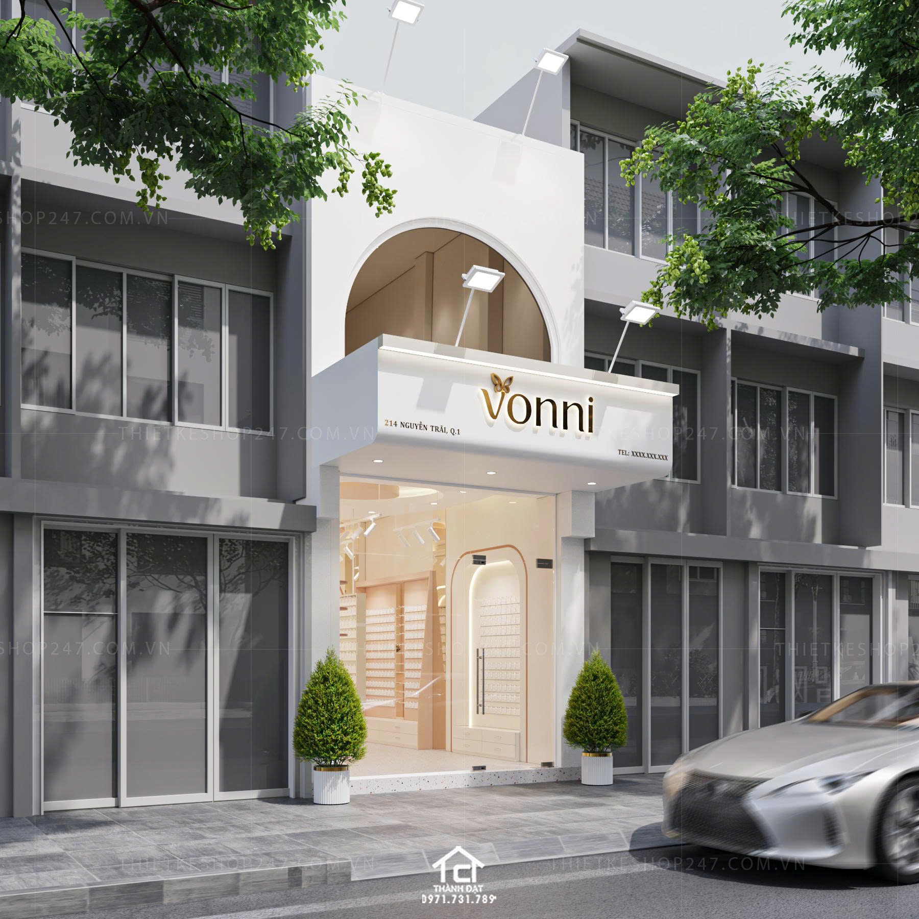 Thiết kế shop phụ kiện đẹp và sang