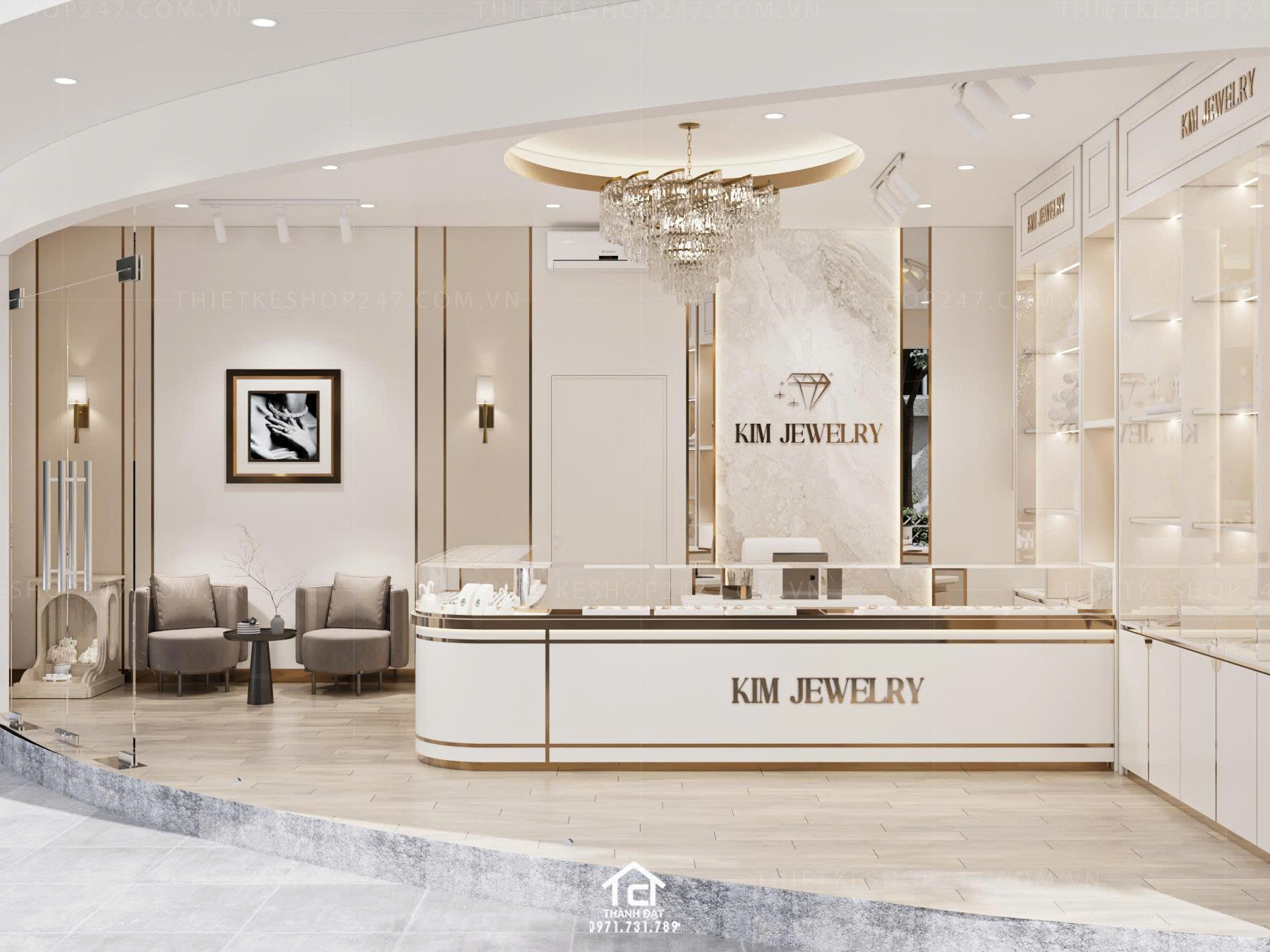 thiết kế shop phụ kiện trang sức đẹp