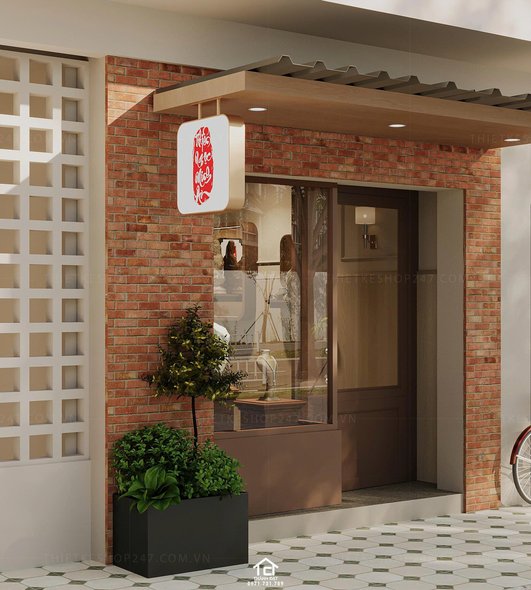 thiết kế shop phong thủy đẹp hiện đại