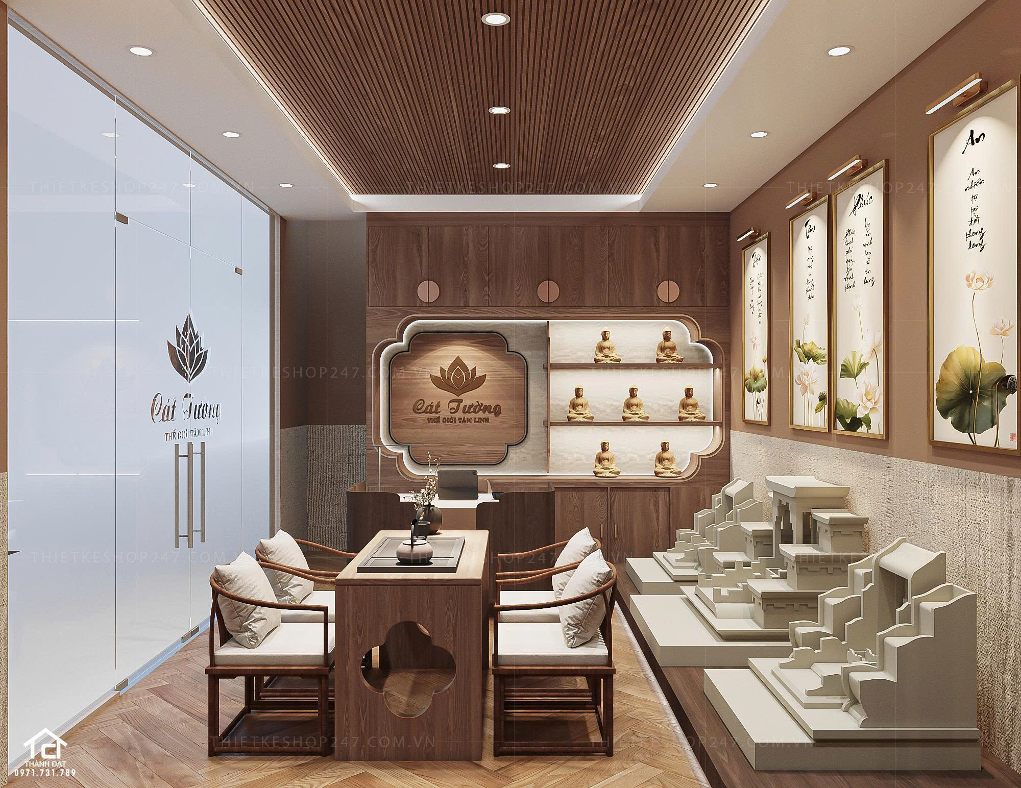 Thiết kế shop phong thủy đẹp lôi cuốn