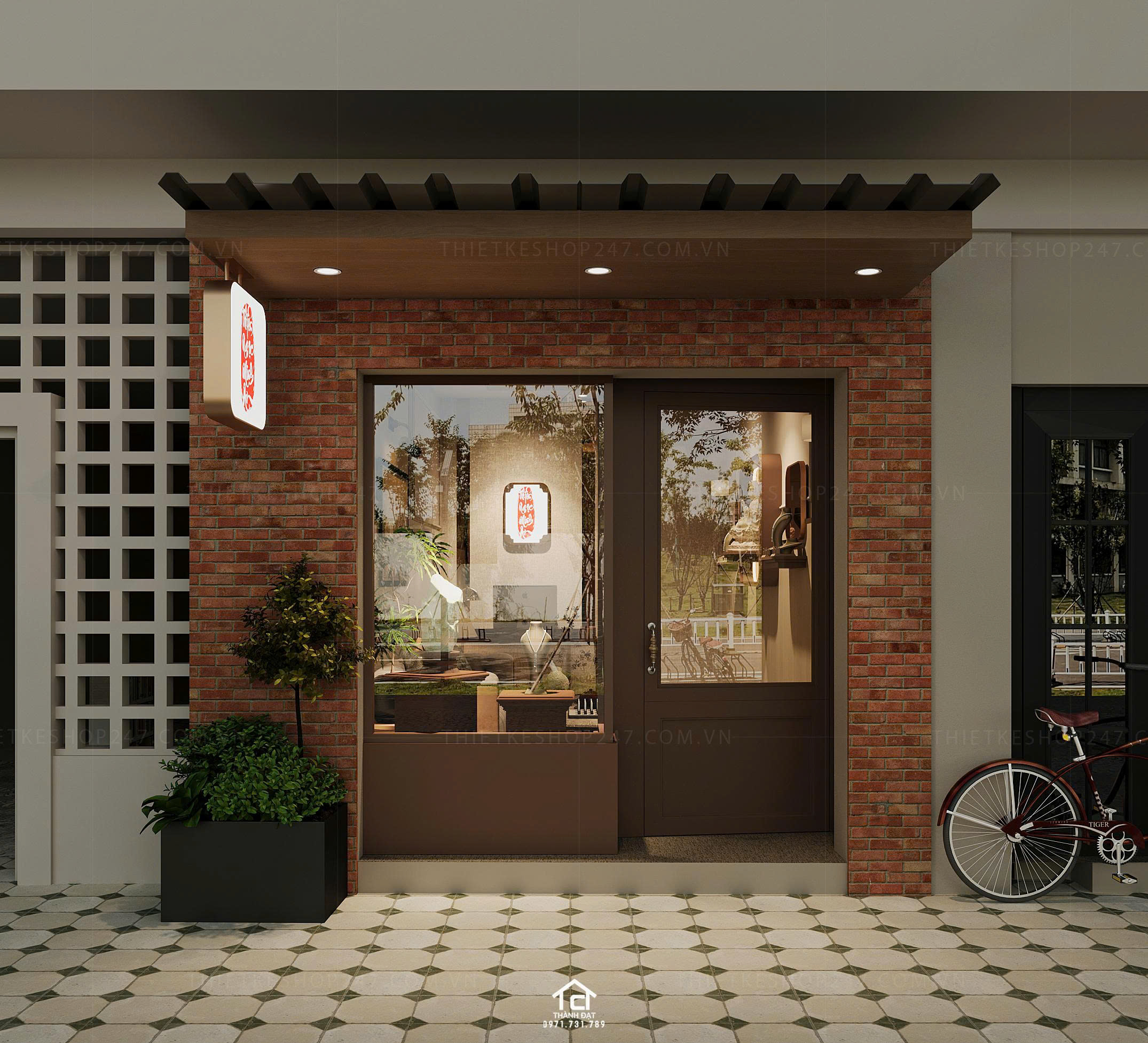 thiết kế shop phong thủy đẹp