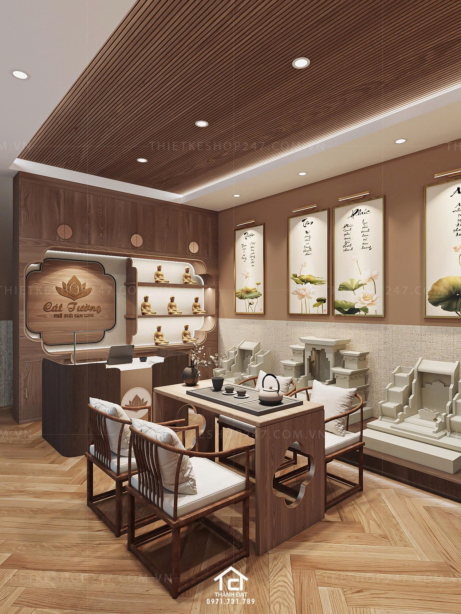 Thiết kế shop phong thủy đẹp