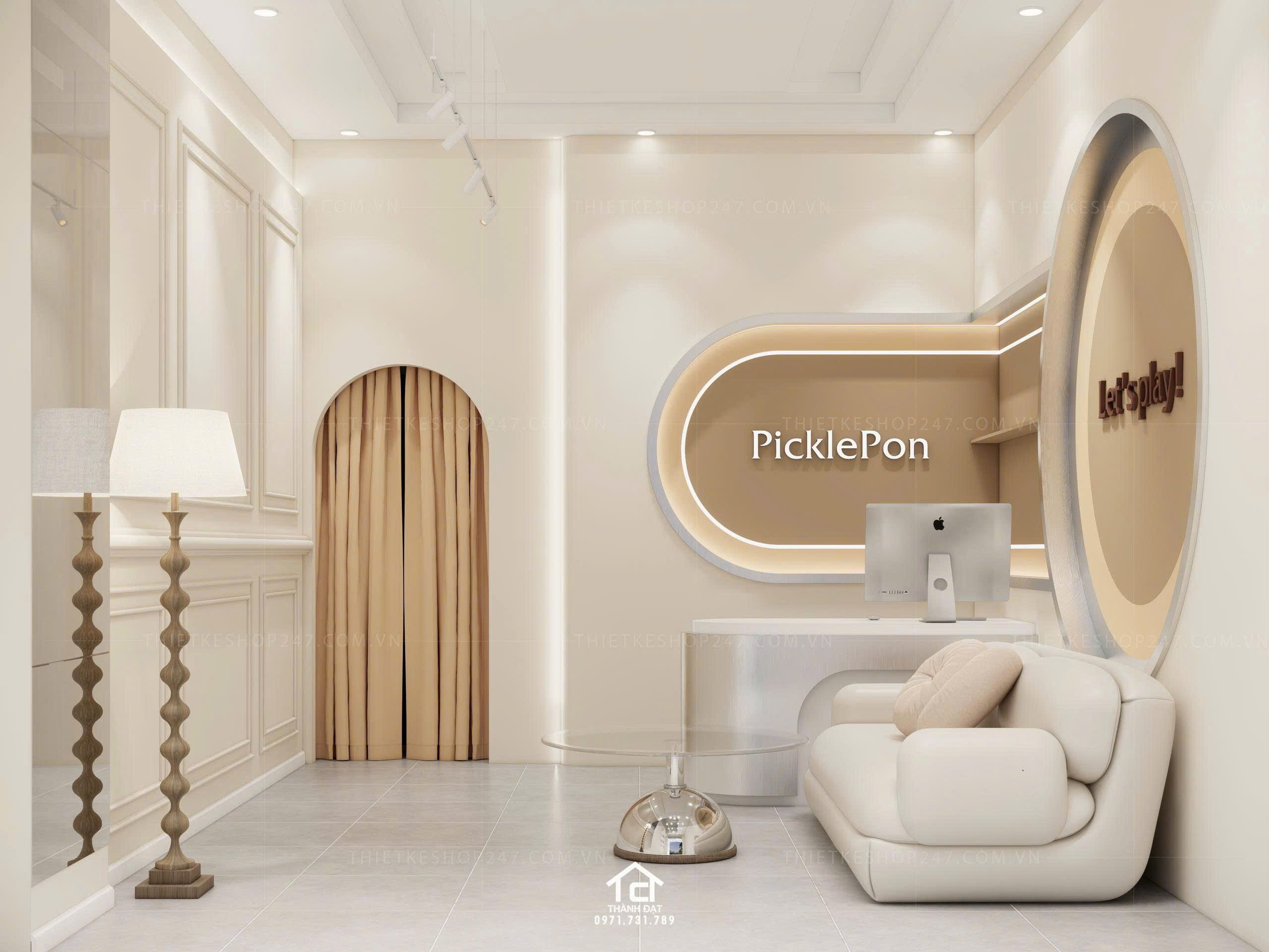 thiết kế shop thể thao nhỏ xinh