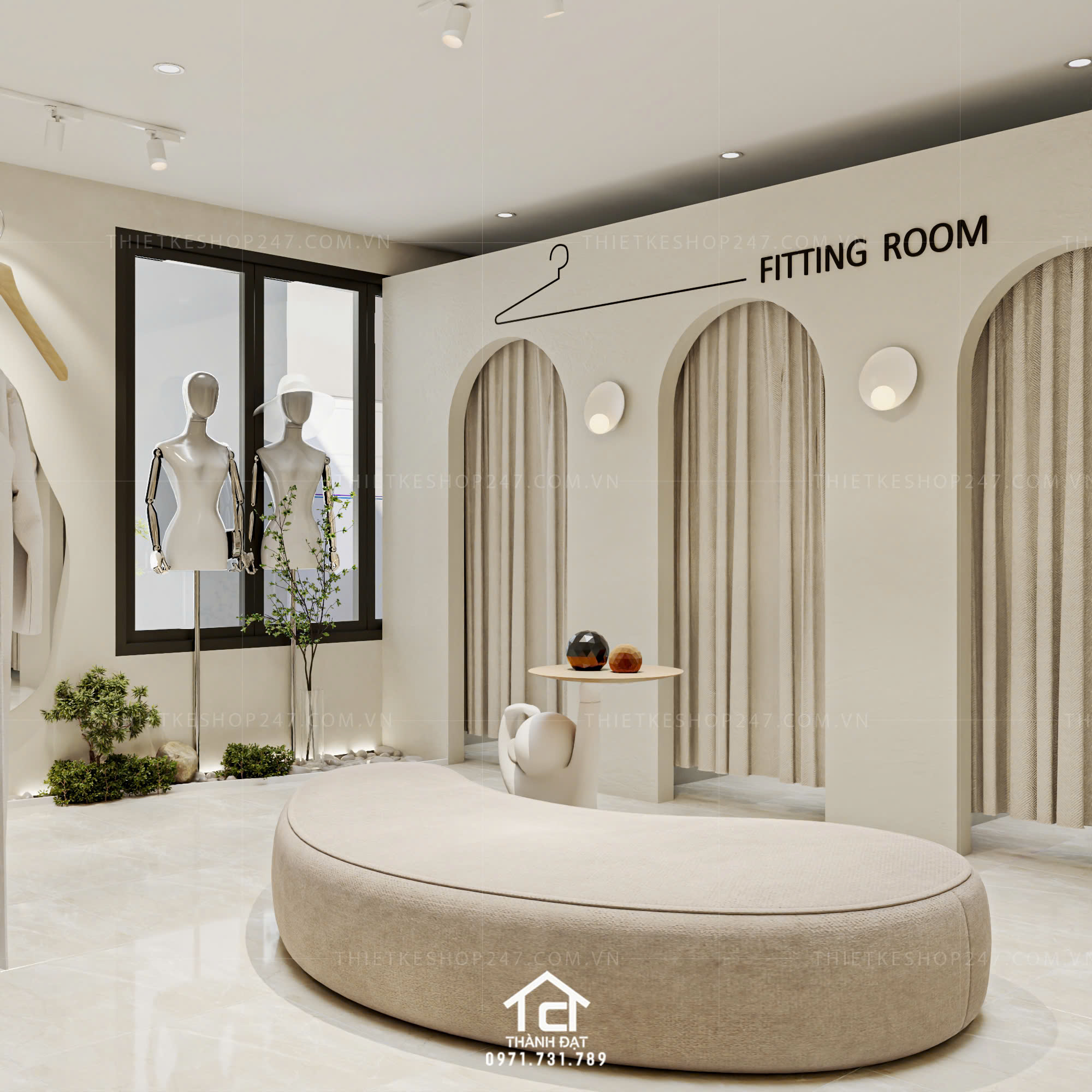 thiết kế shop thời trang đẹp ấn tượng
