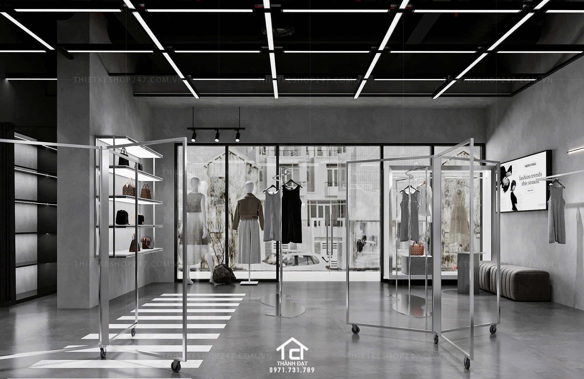 Thiết kế shop thời trang đẹp ấn tượng