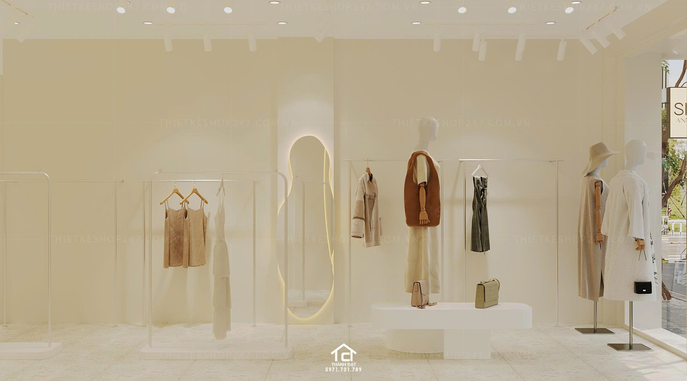 thiết kế shop thời trang đẹp ấn tượng