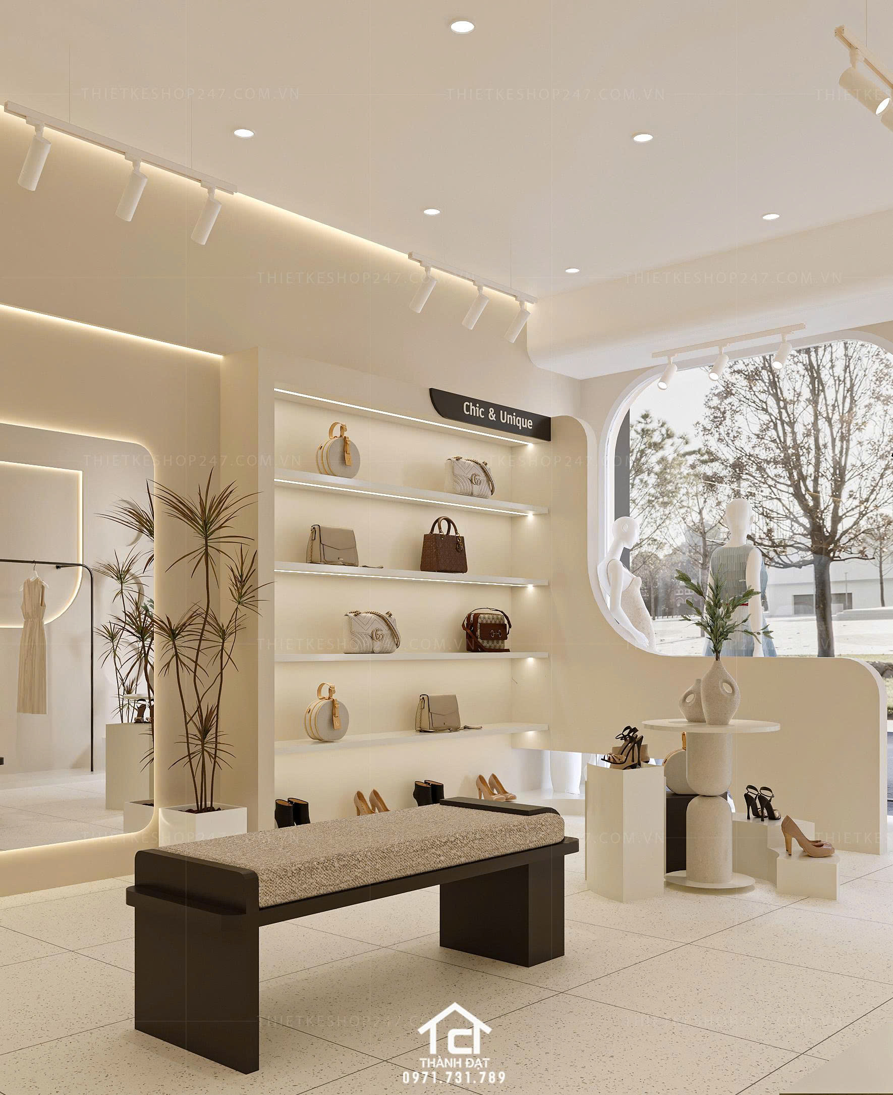 Thiết kế shop thời trang đẹp ấn tượng