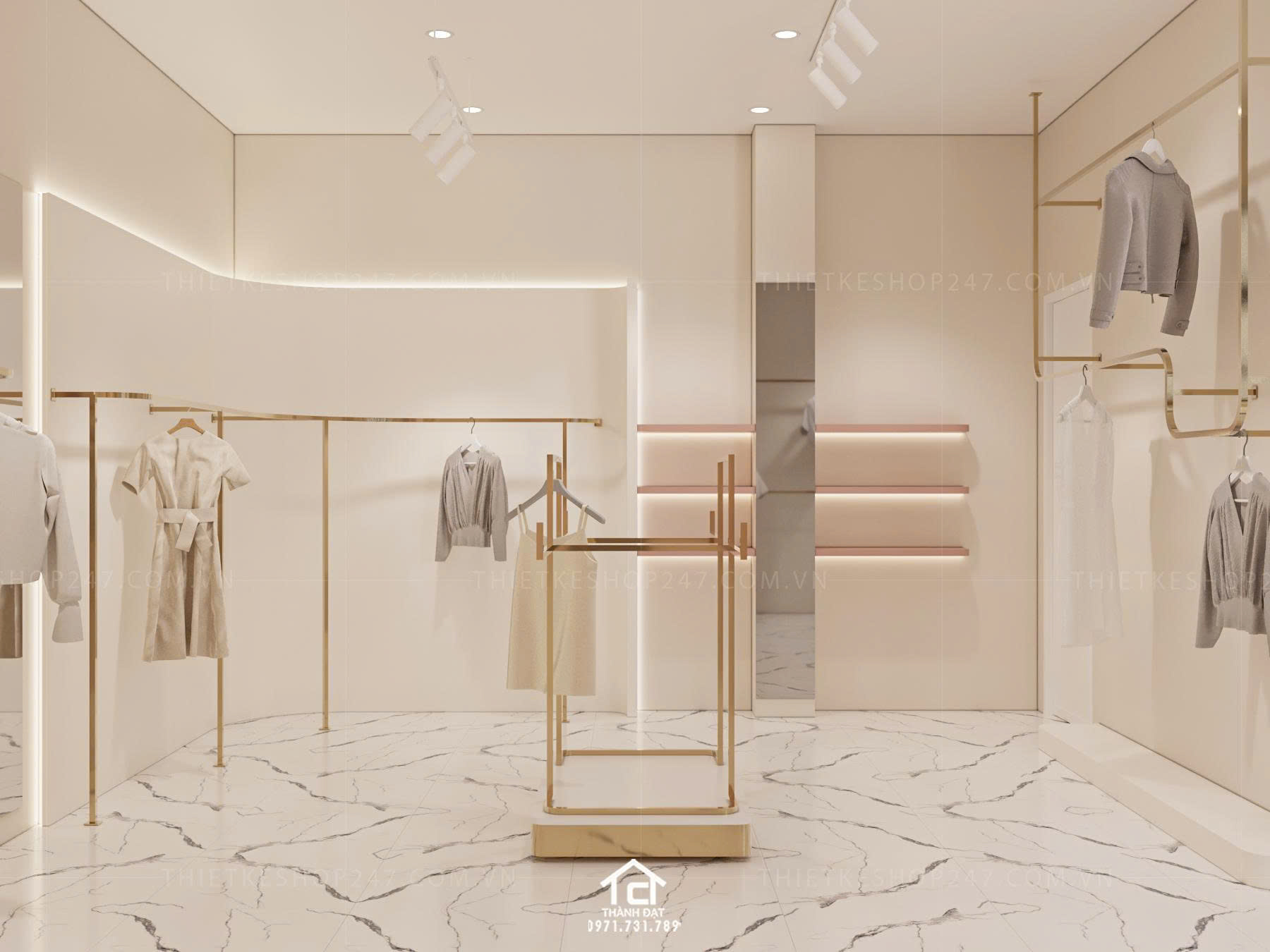 thiết kế shop thời trang đẹp ấn tượng