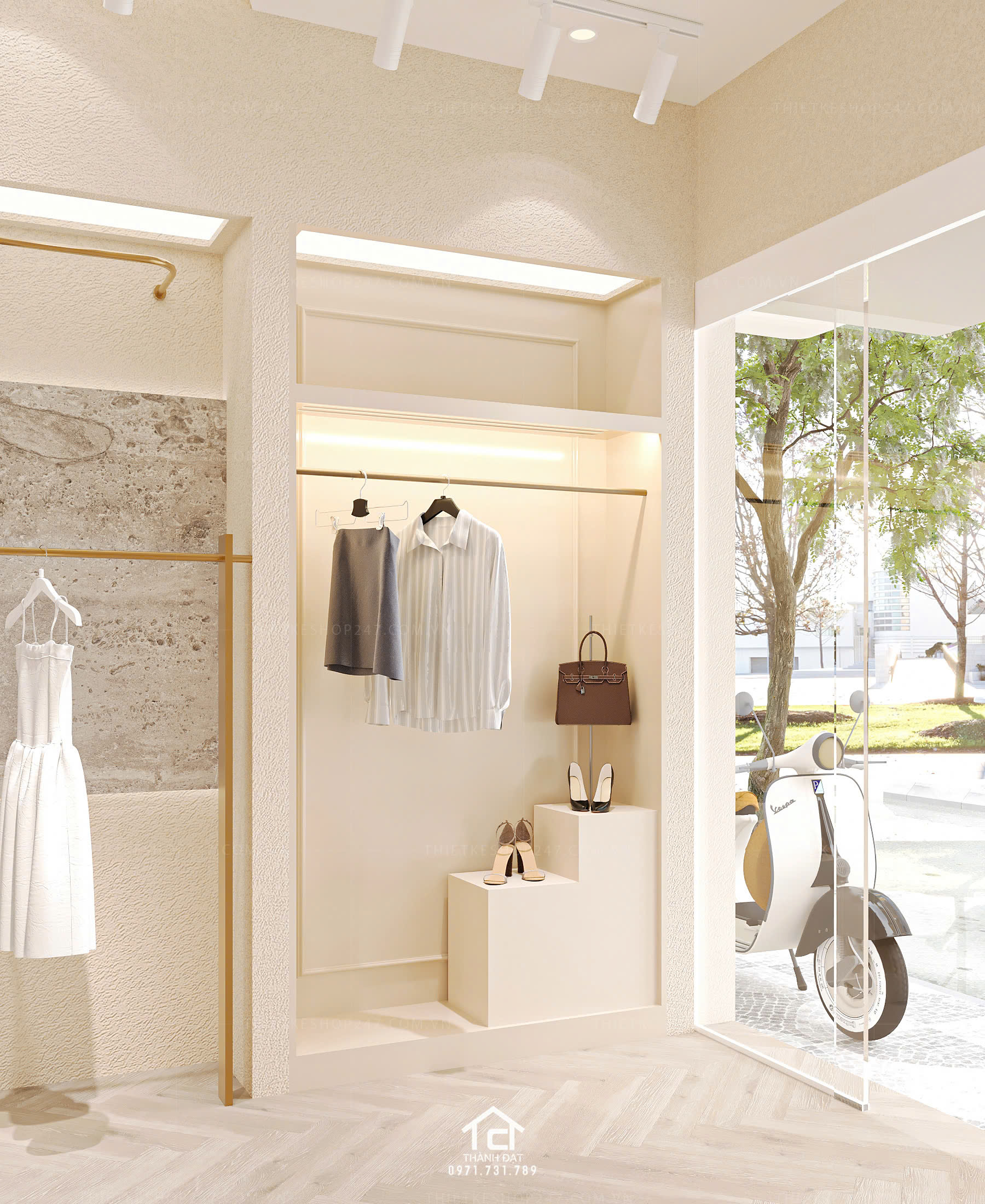 thiết kế shop thời trang đẹp ấn tượng