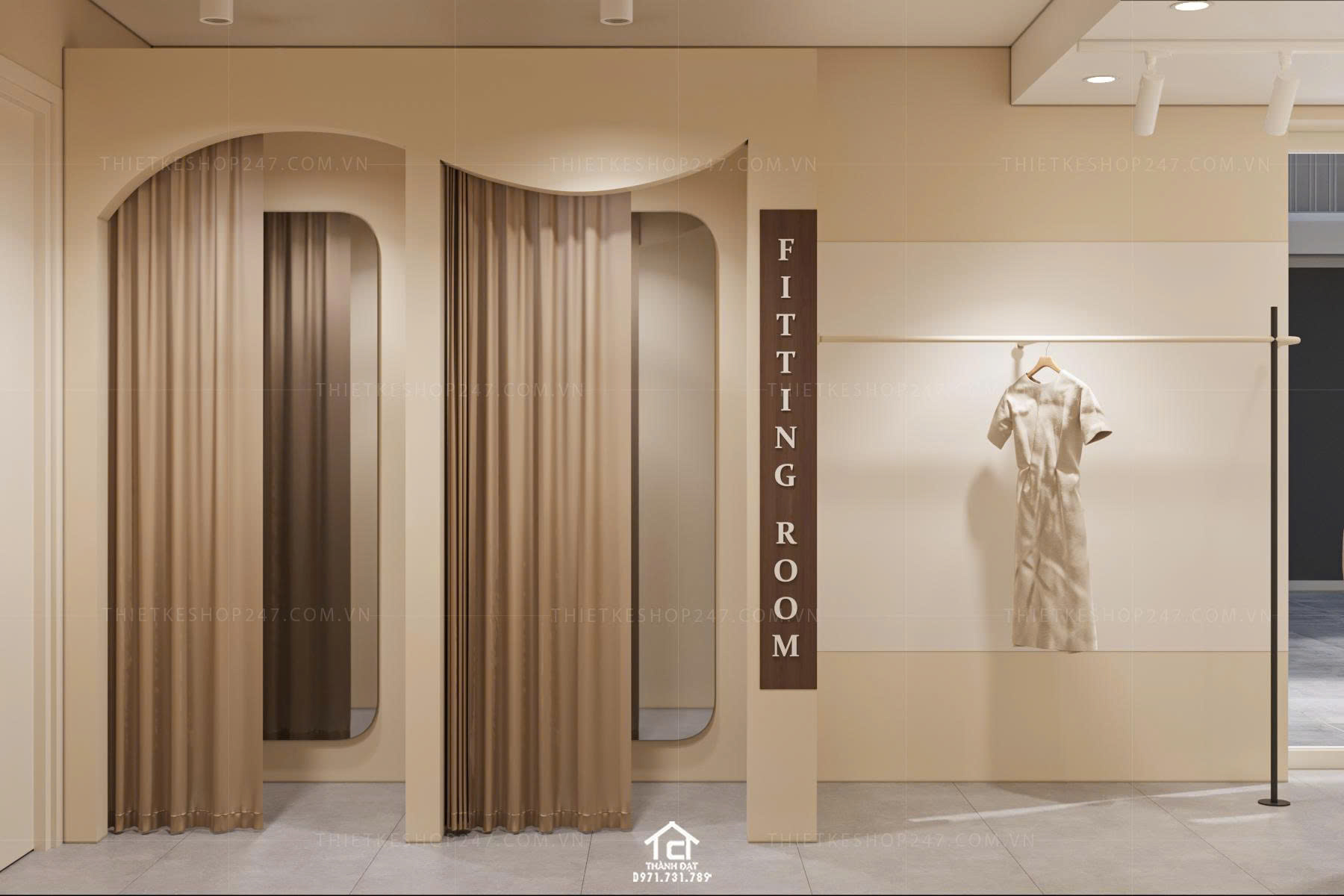 thiết kế shop thời trang đẹp ấn tượng