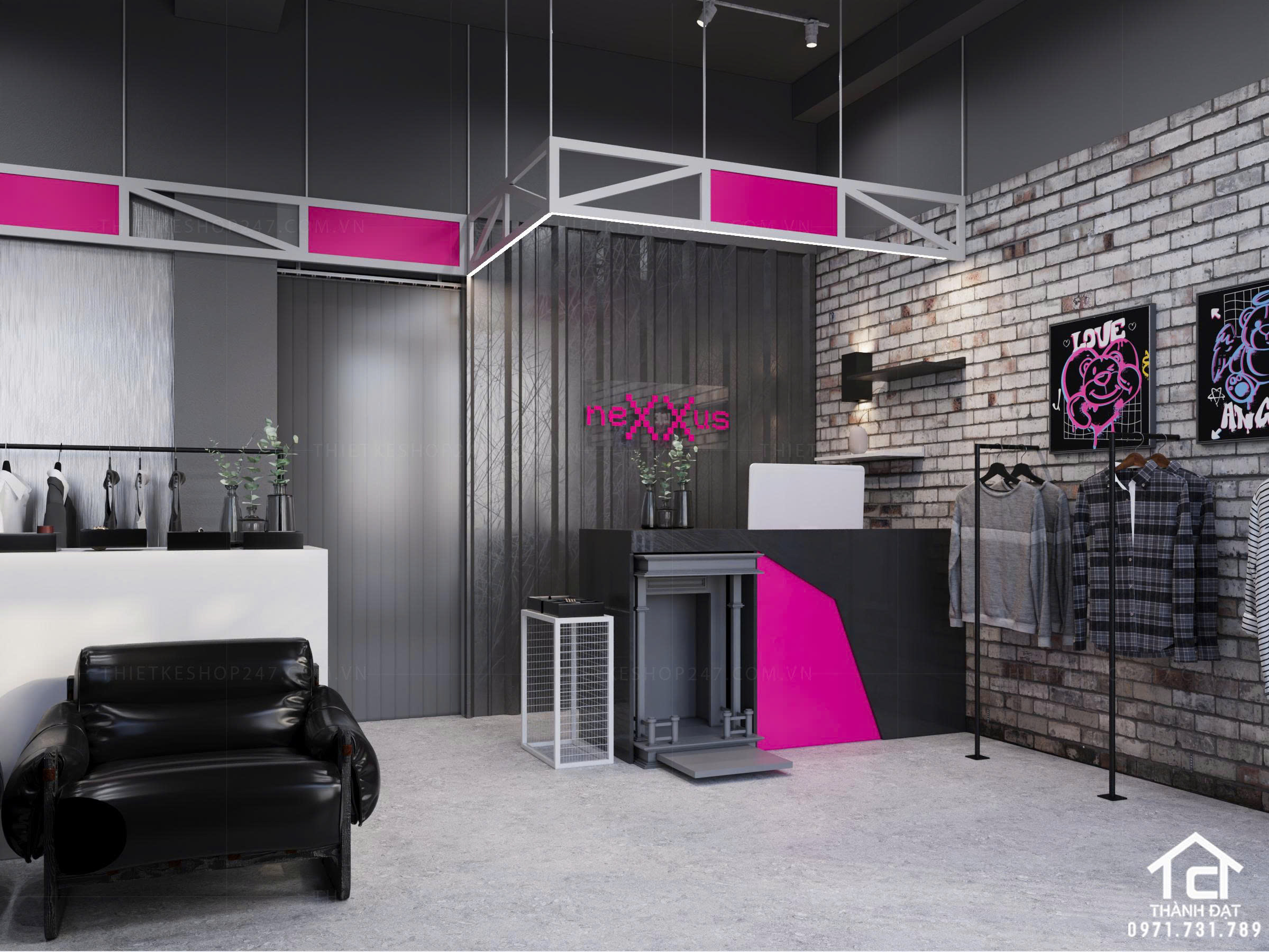 thiết kế shop thời trang đẹp ấn tượng