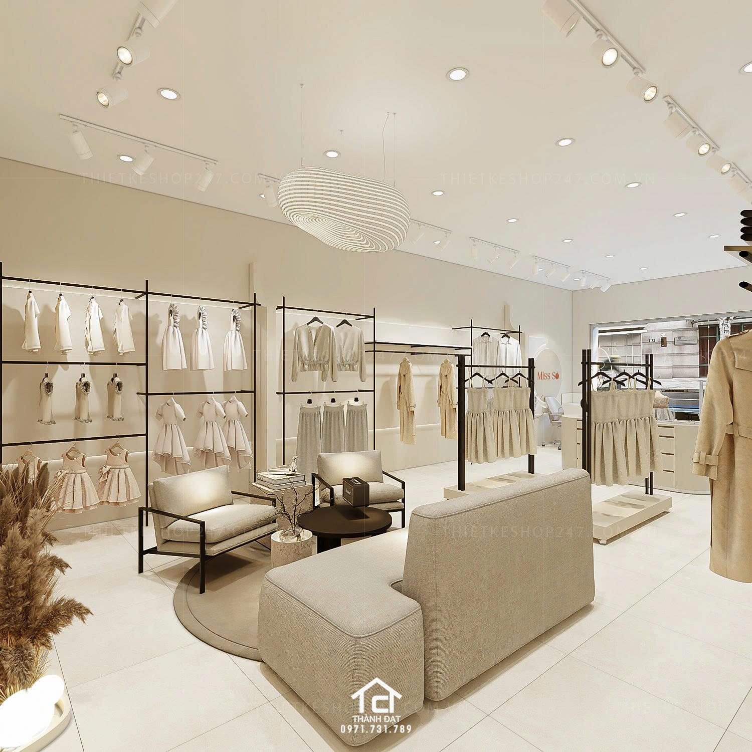 thiết kế shop thời trang đẹp ấn tượng