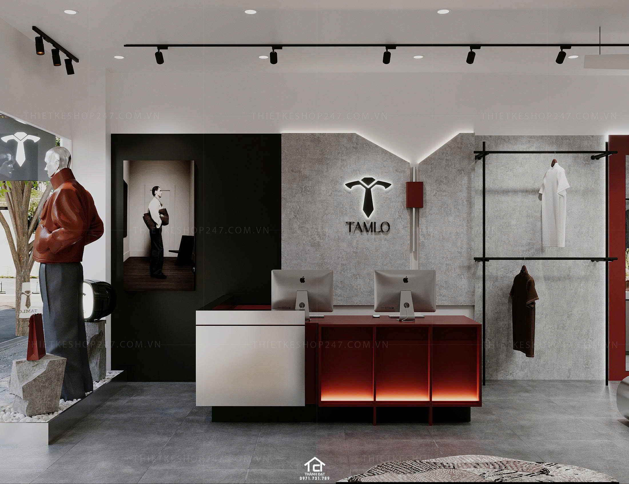 thiết kế shop thời trang đẹp ấn tượng