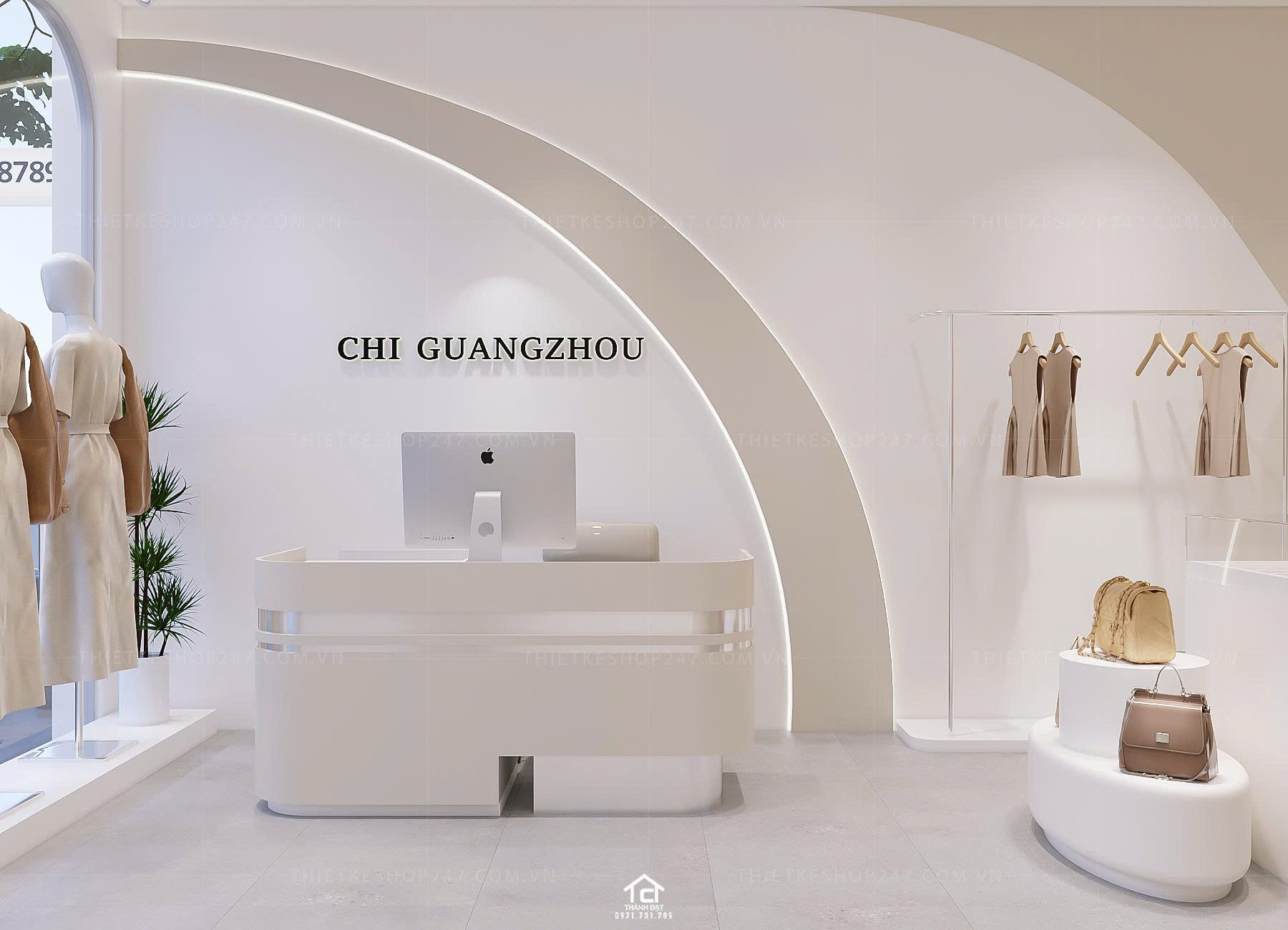 thiết kế shop thời trang đẹp ấn tượng