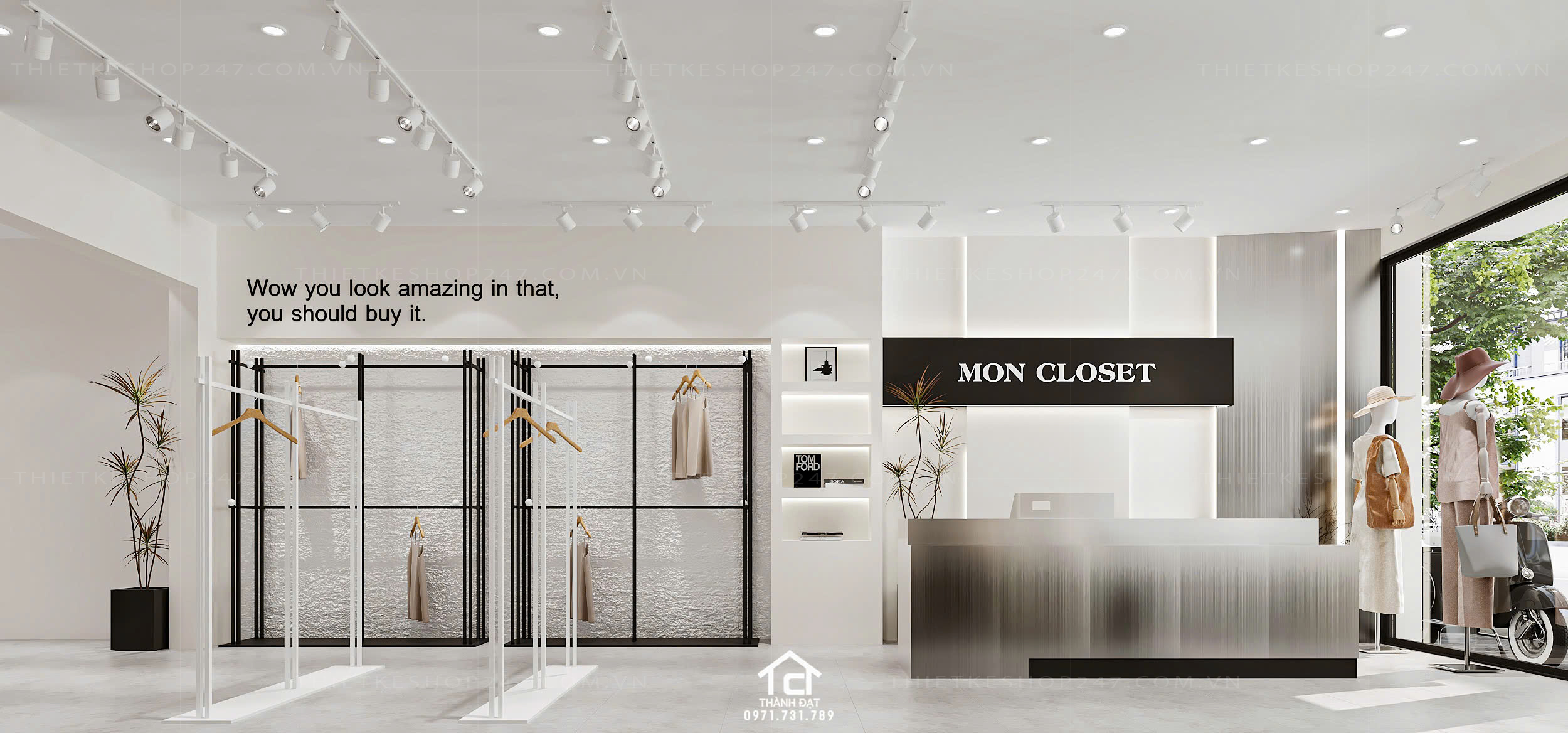 thiết kế shop thời trang đẹp bắt mắt