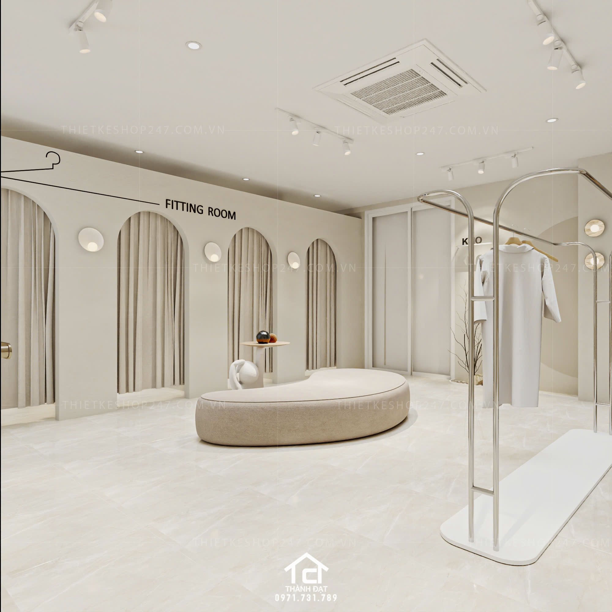 thiết kế shop thời trang đẹp bắt mắt