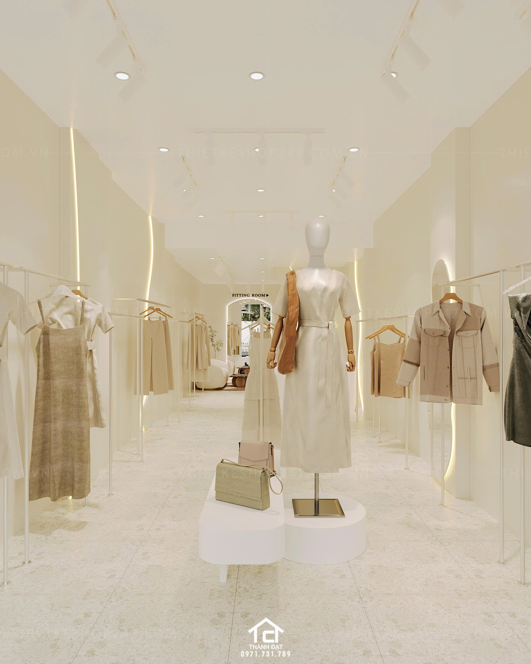 thiết kế shop thời trang đẹp bắt mắt