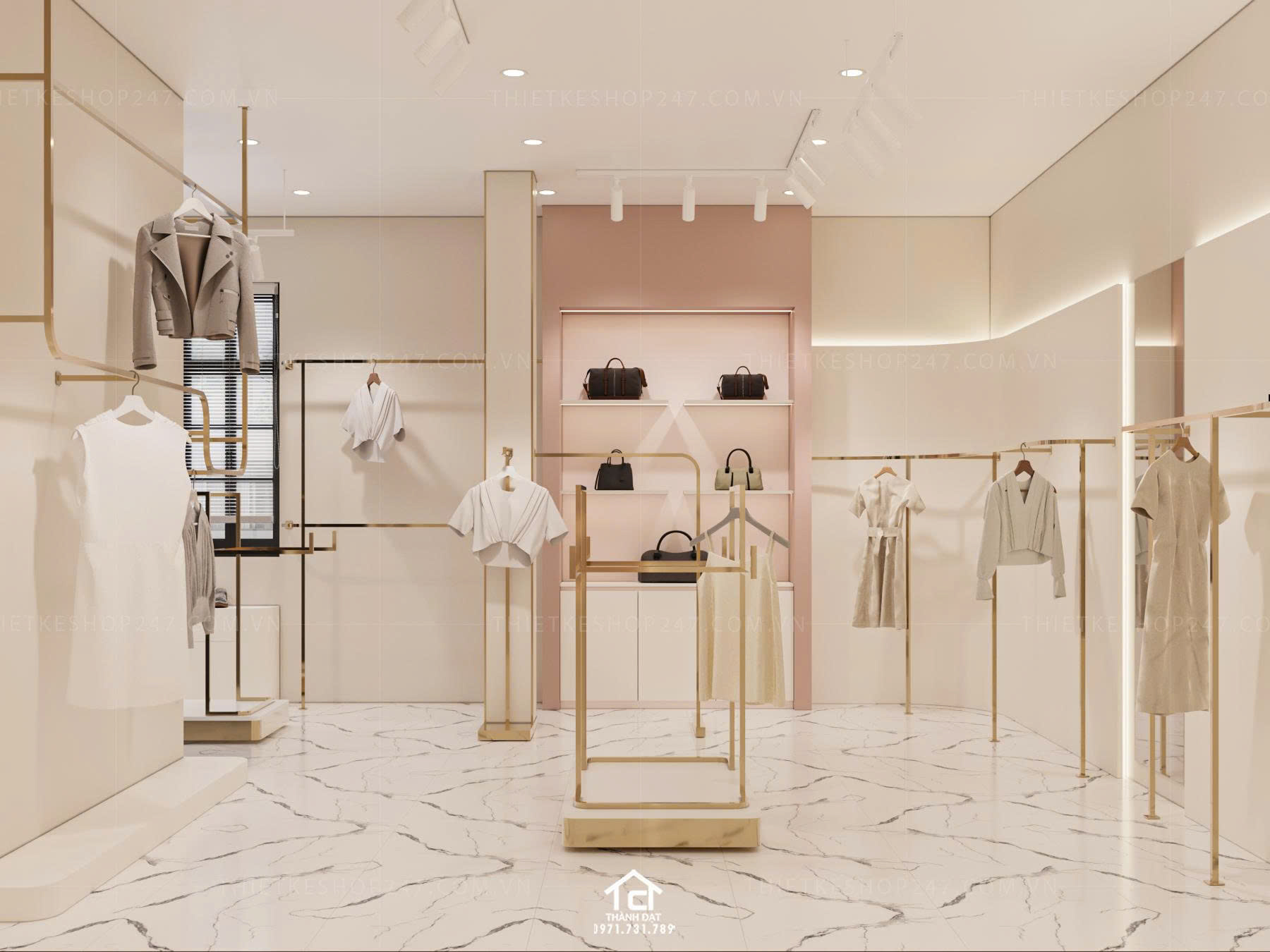 thiết kế shop thời trang đẹp bắt mắt