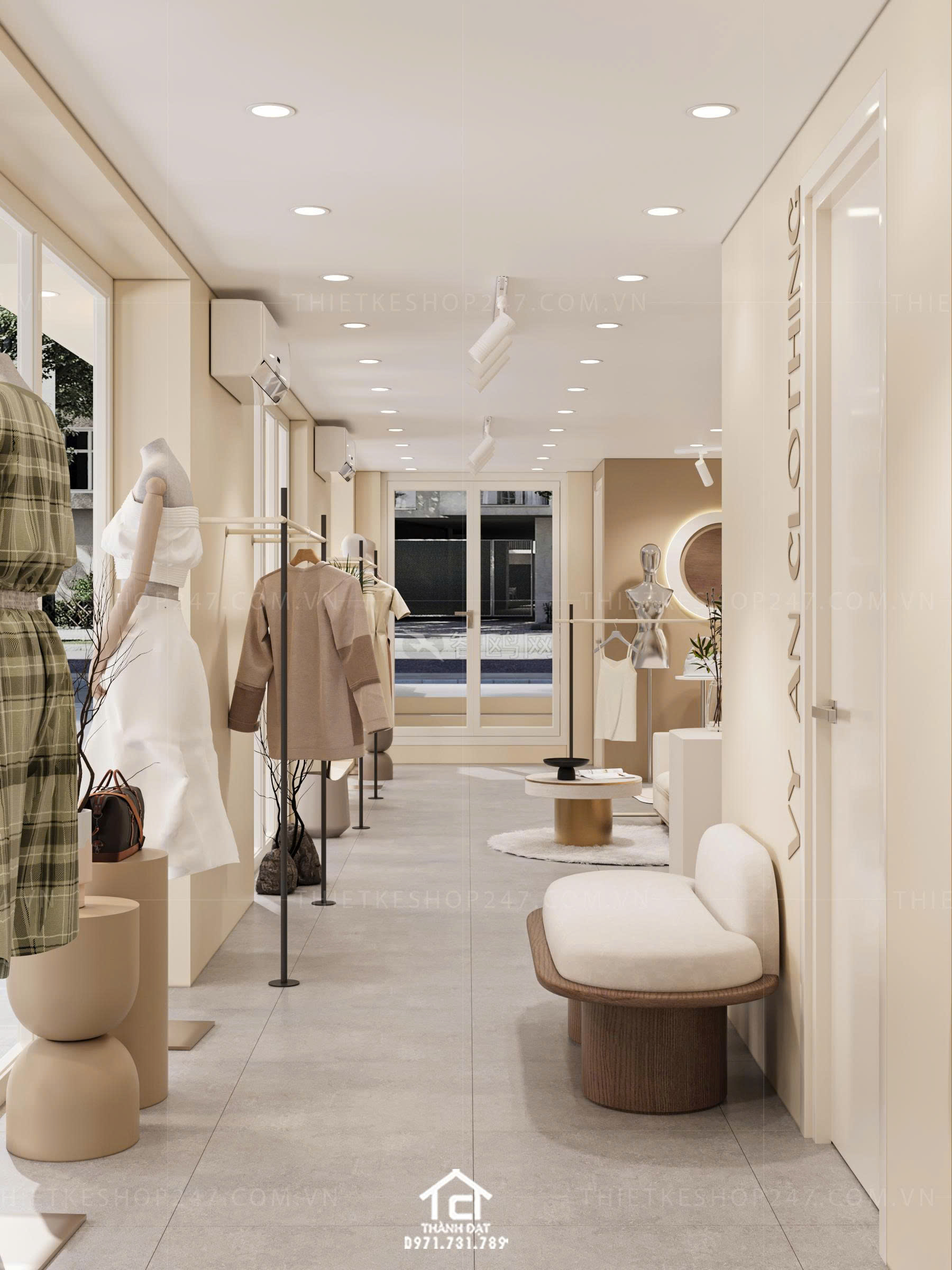 thiết kế shop thời trang đẹp bắt mắt