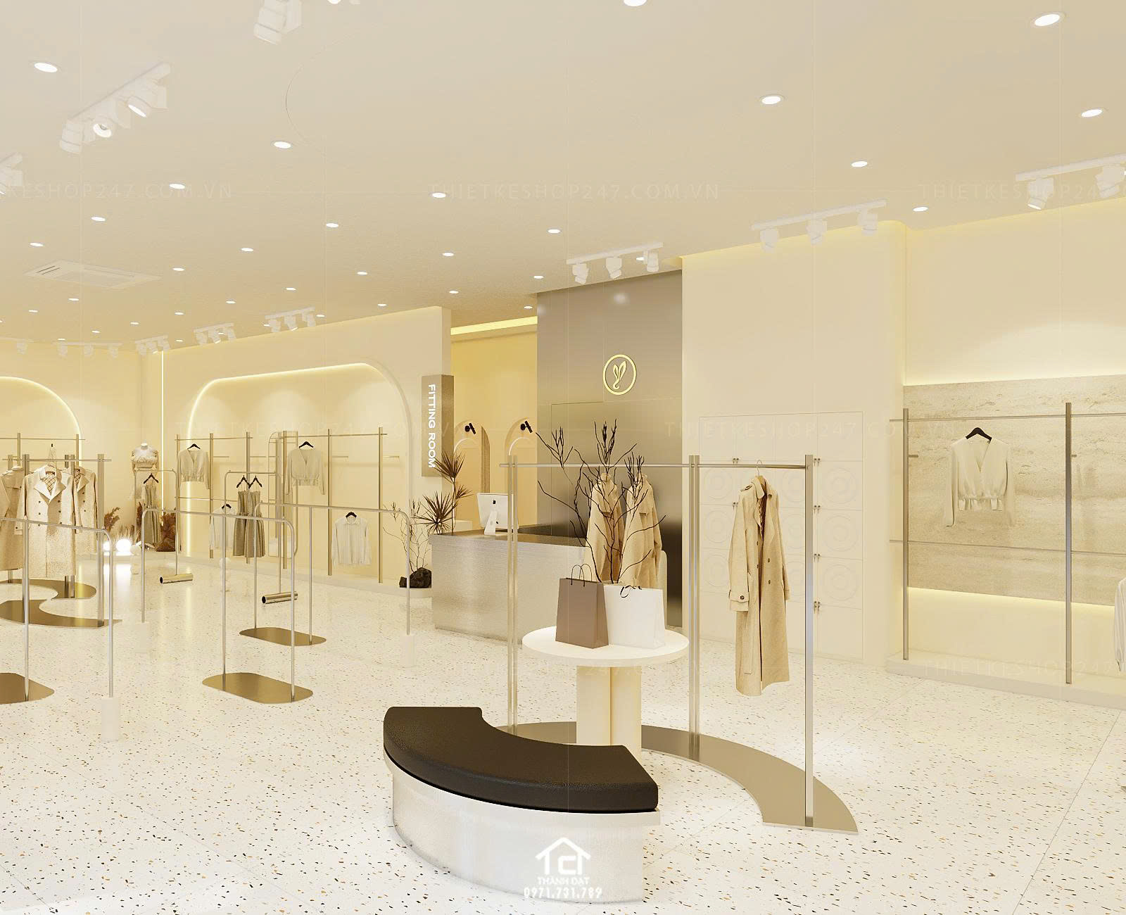 thiết kế shop thời trang đẹp bắt mắt