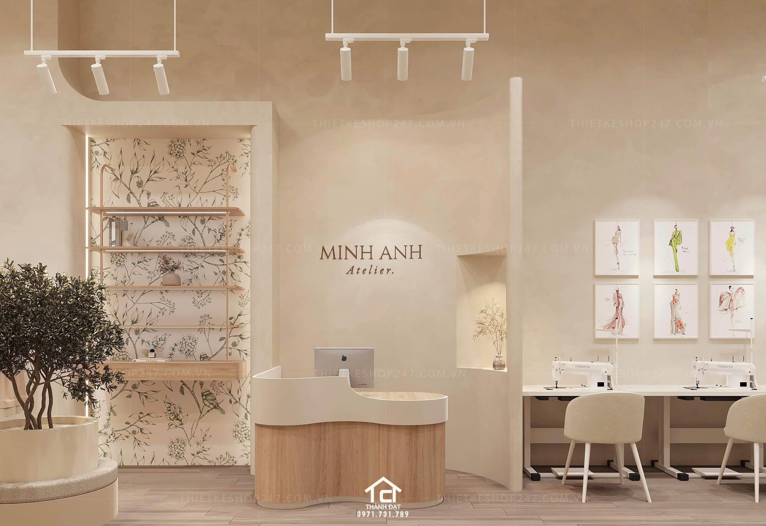 thiết kế shop thời trang đẹp bắt mắt