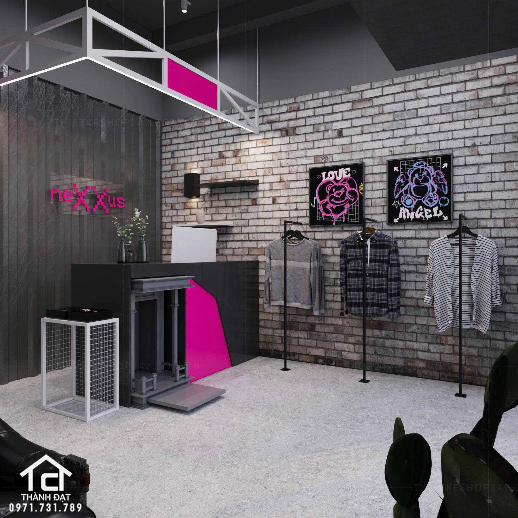 thiết kế shop thời trang đẹp cá tính