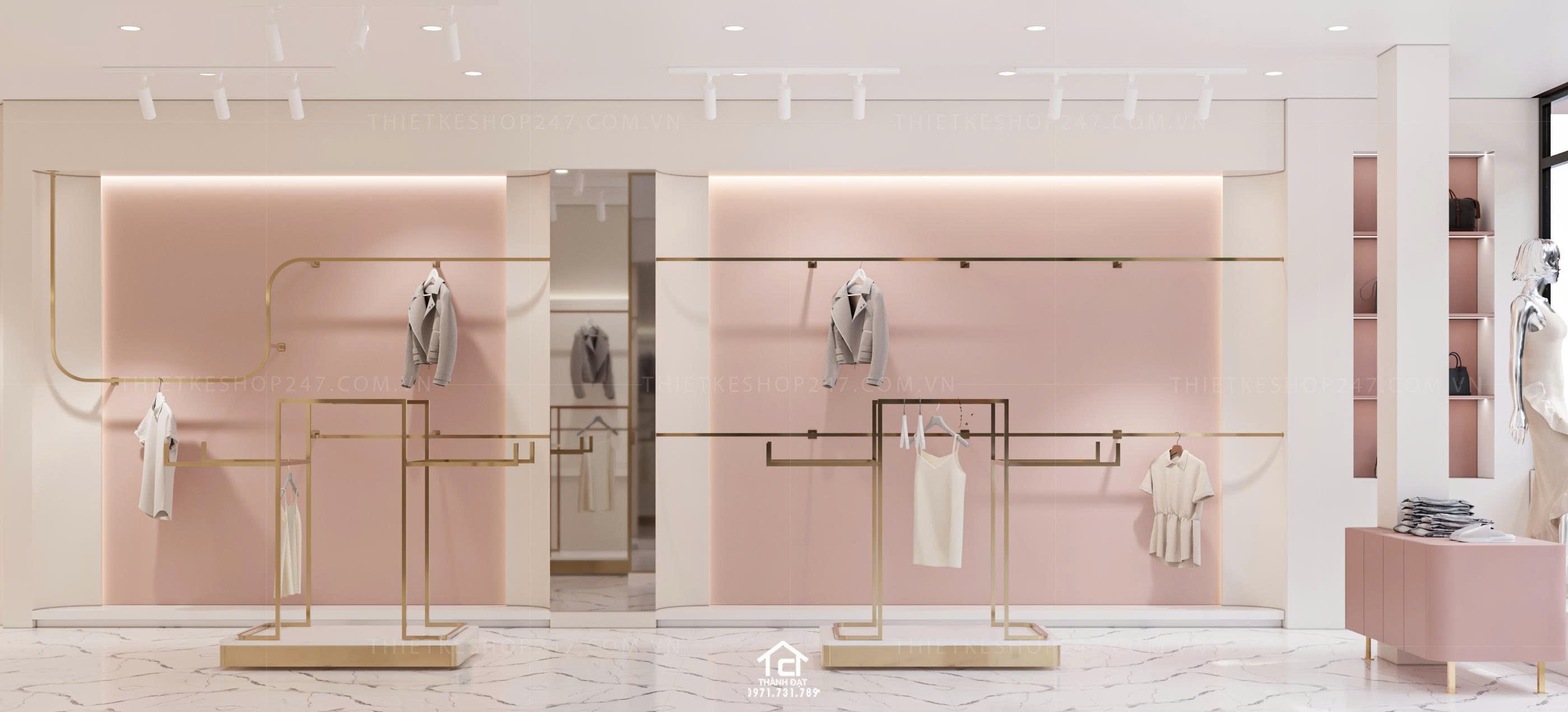 thiết kế shop thời trang đẹp cao cấp