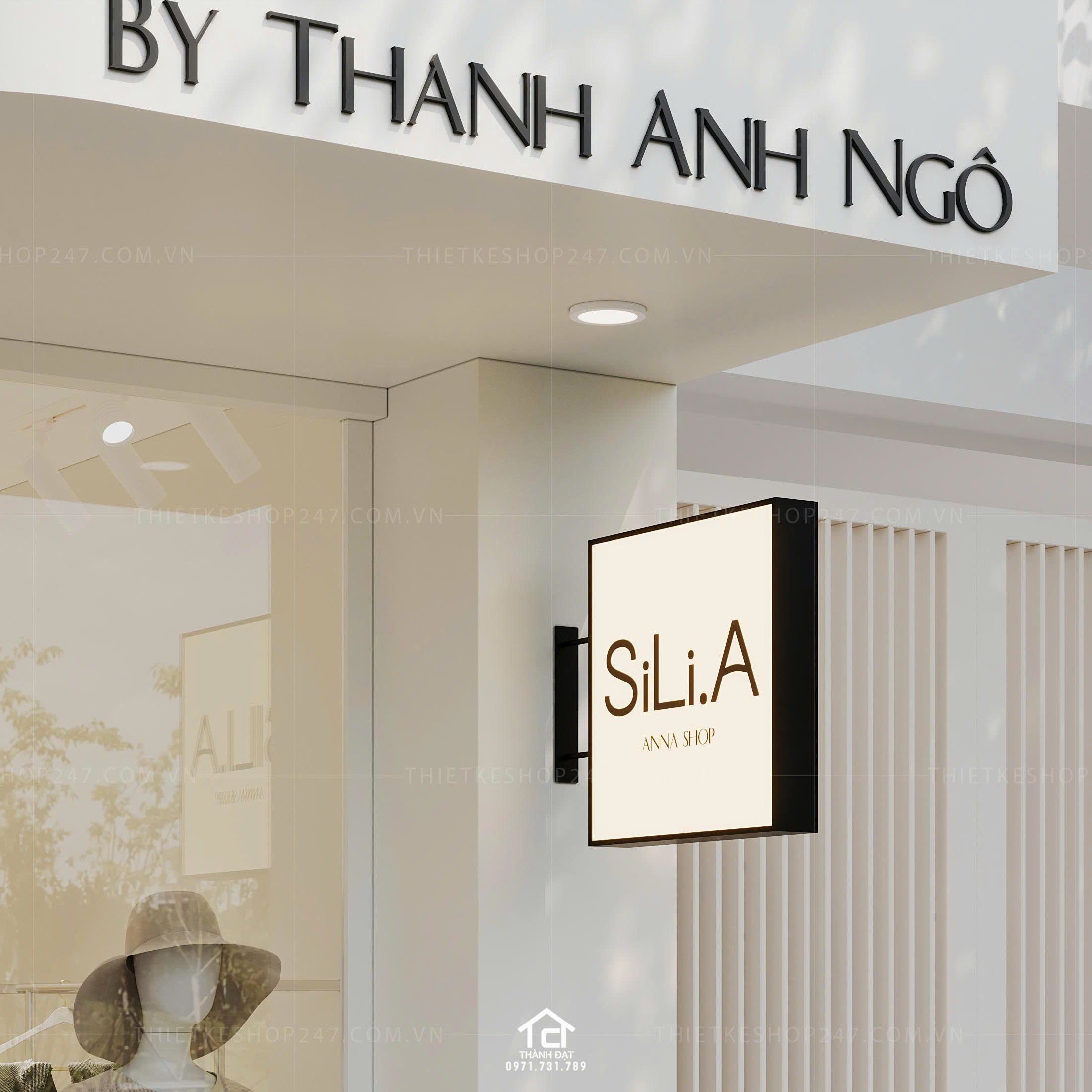thiết kế shop thời trang đẹp hiện đại
