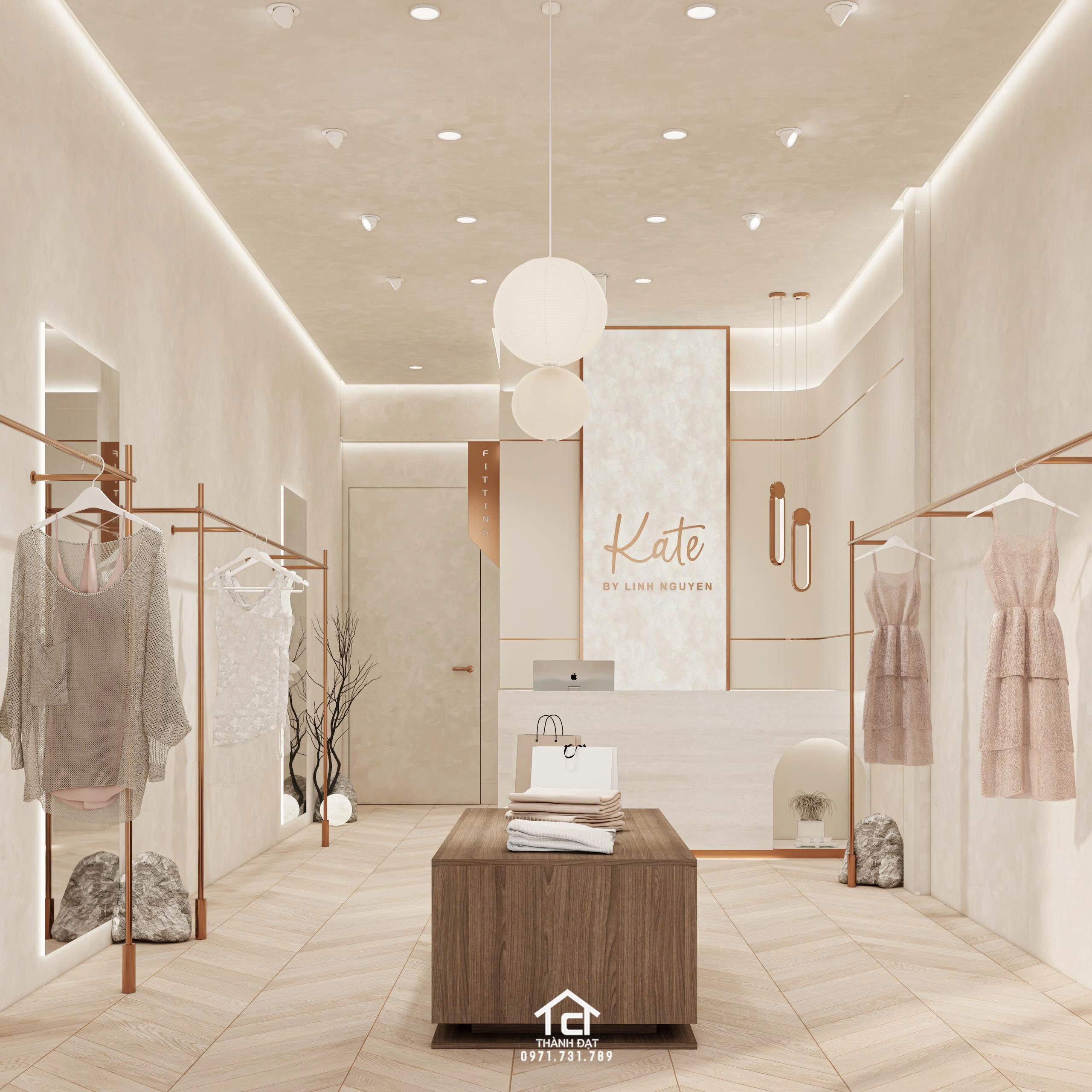 thiết kế shop thời trang đẹp hiện đại