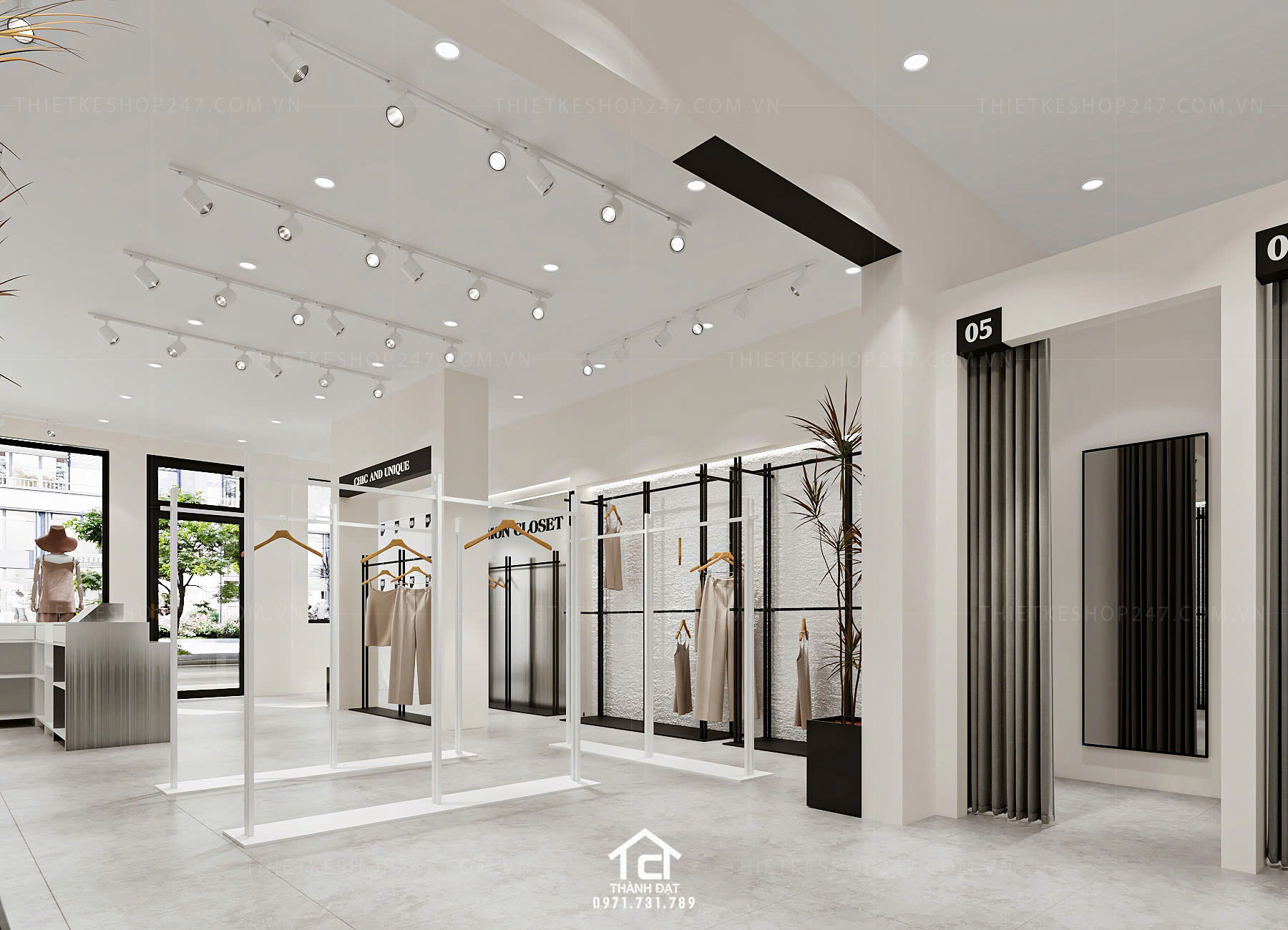 thiết kế shop thời trang đẹp lôi cuốn