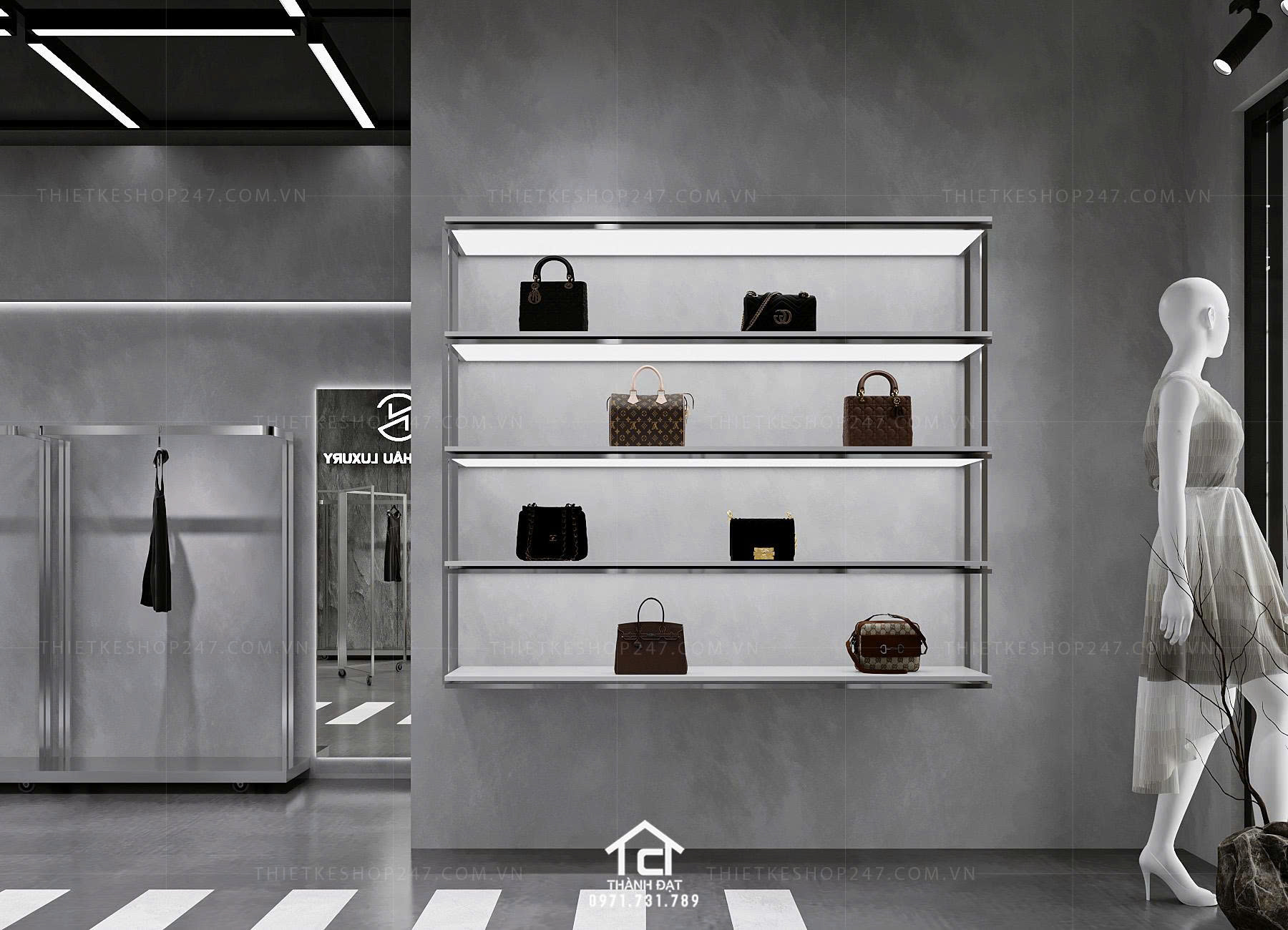 Thiết kế shop thời trang đẹp lôi cuốn