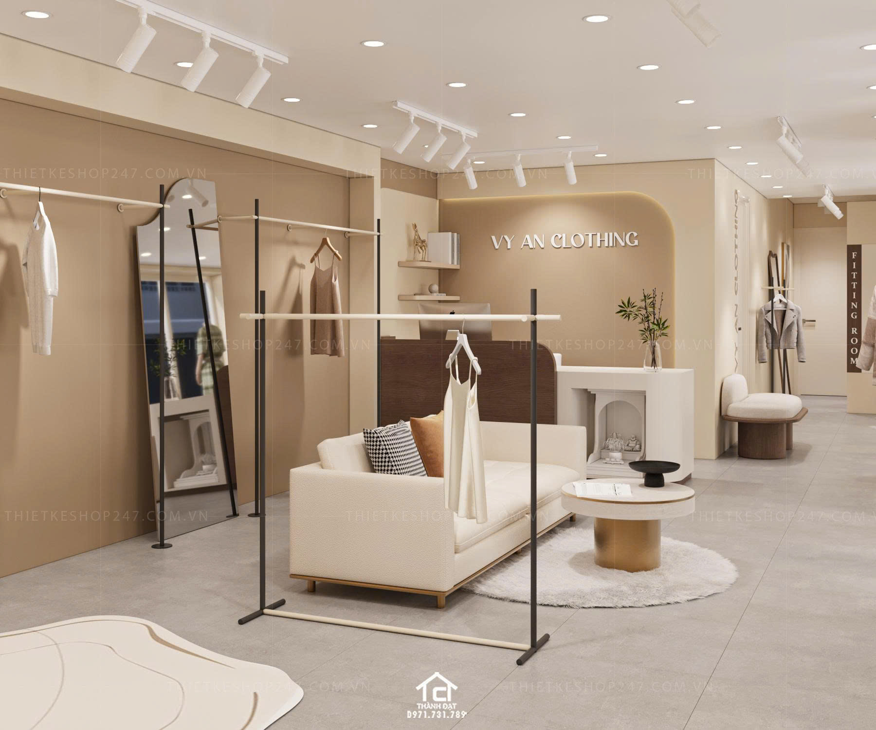 thiết kế shop thời trang đẹp lôi cuốn