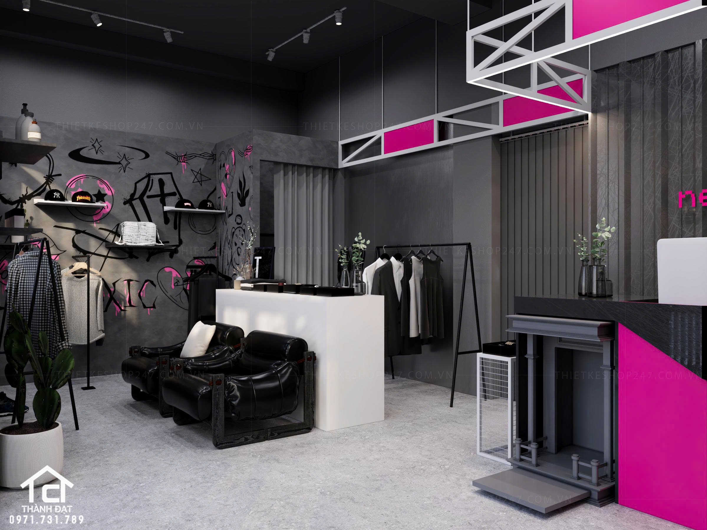 thiết kế shop thời trang đẹp lôi cuốn