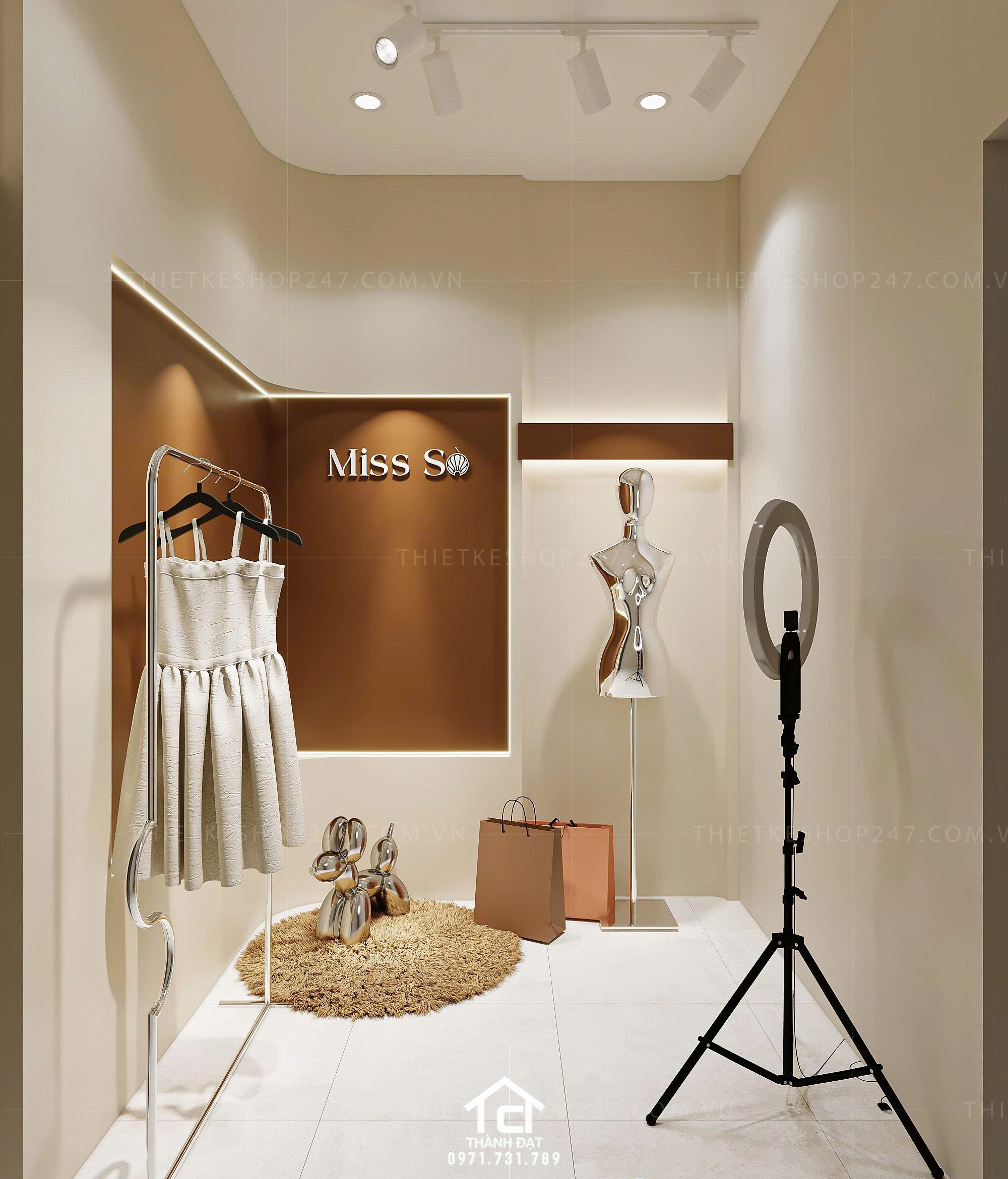 thiết kế shop thời trang đẹp lôi cuốn