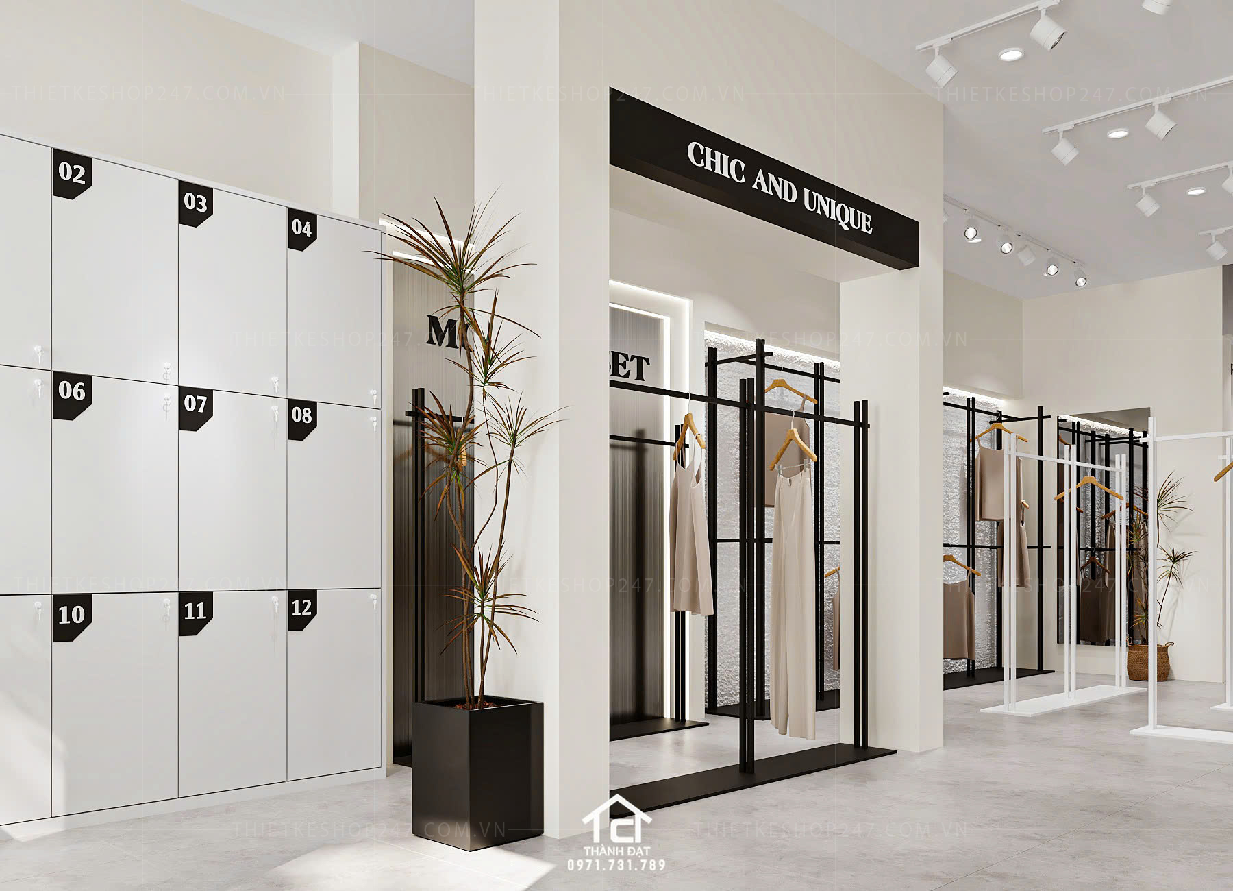 thiết kế shop thời trang đẹp lung linh