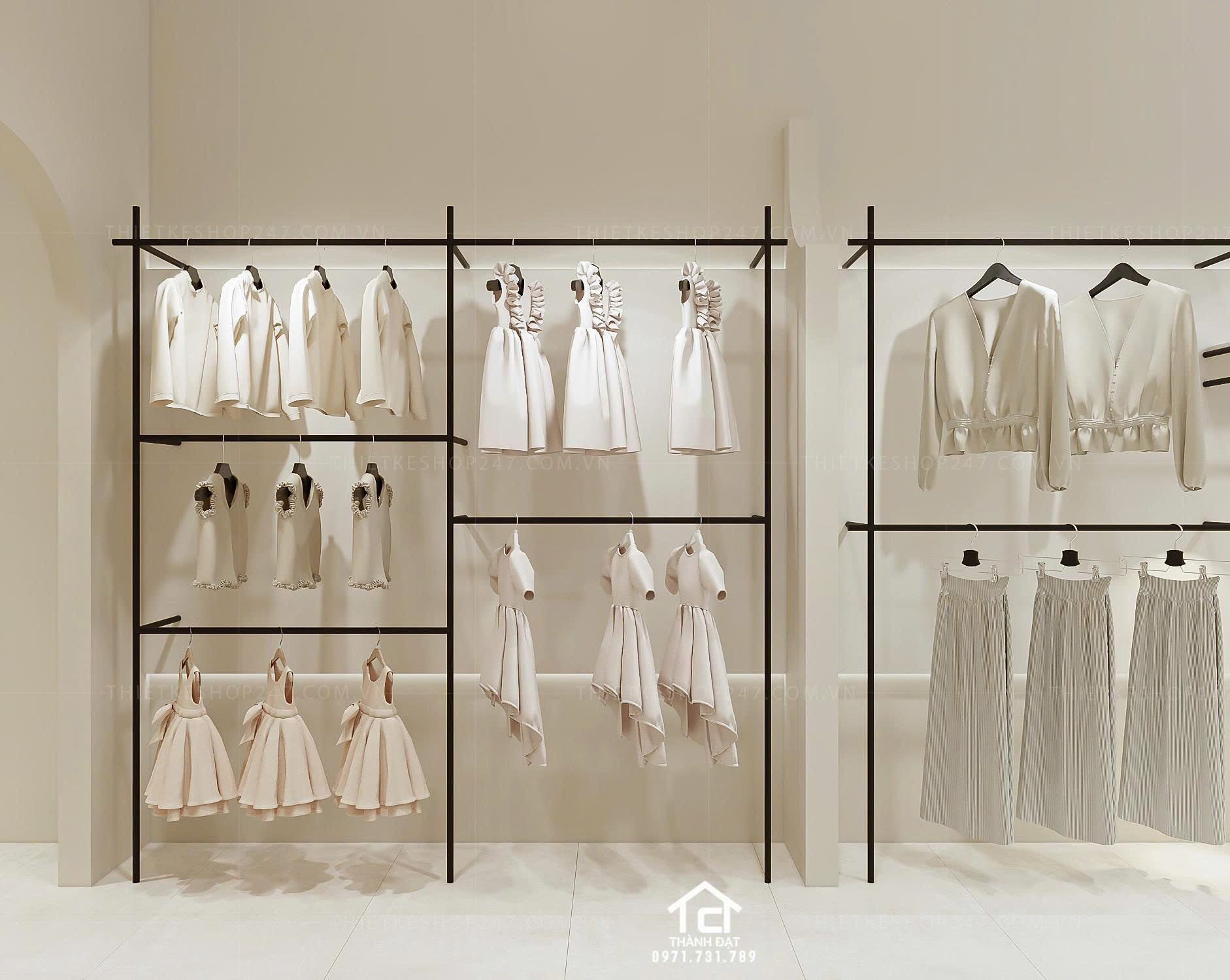 thiết kế shop thời trang đẹp lung linh