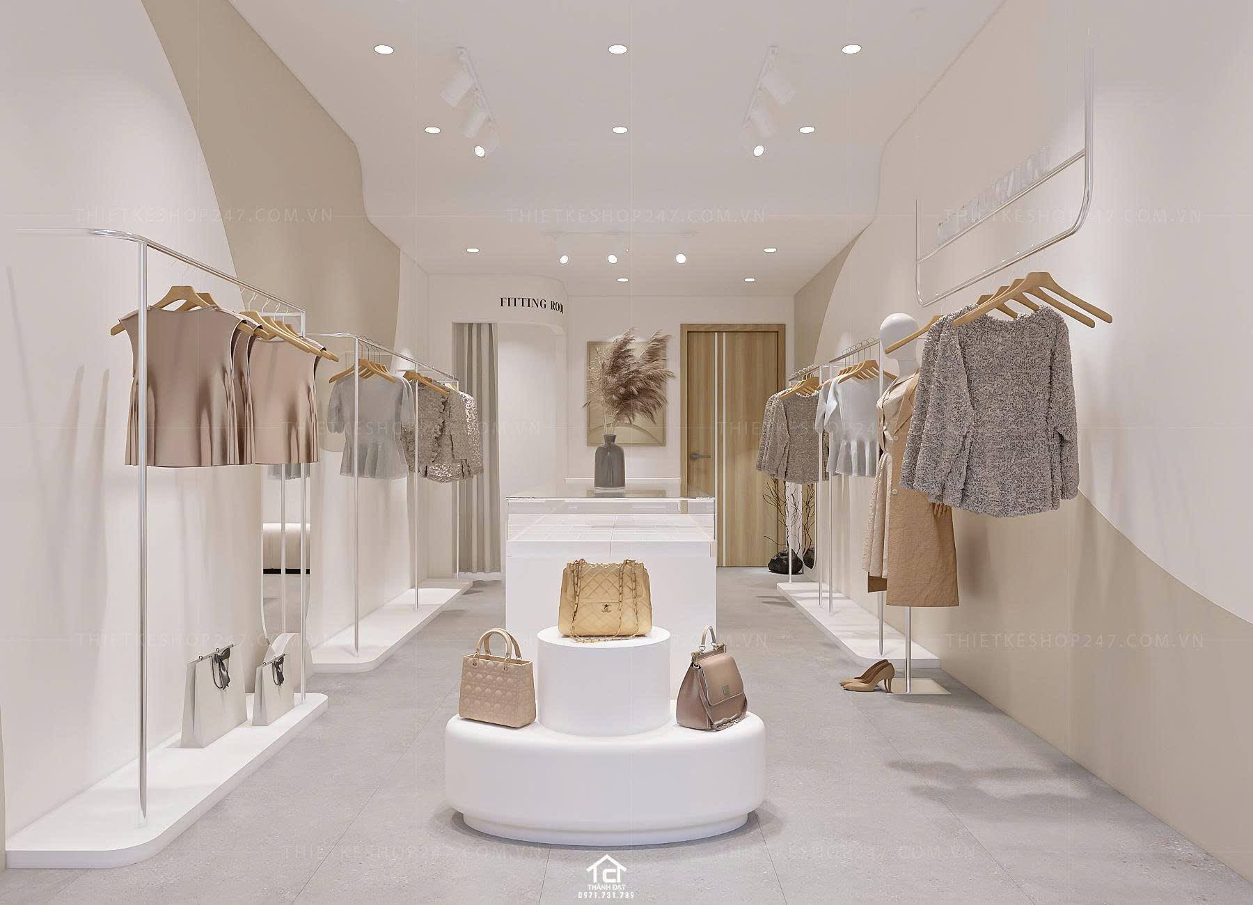 thiết kế shop thời trang đẹp lung linh
