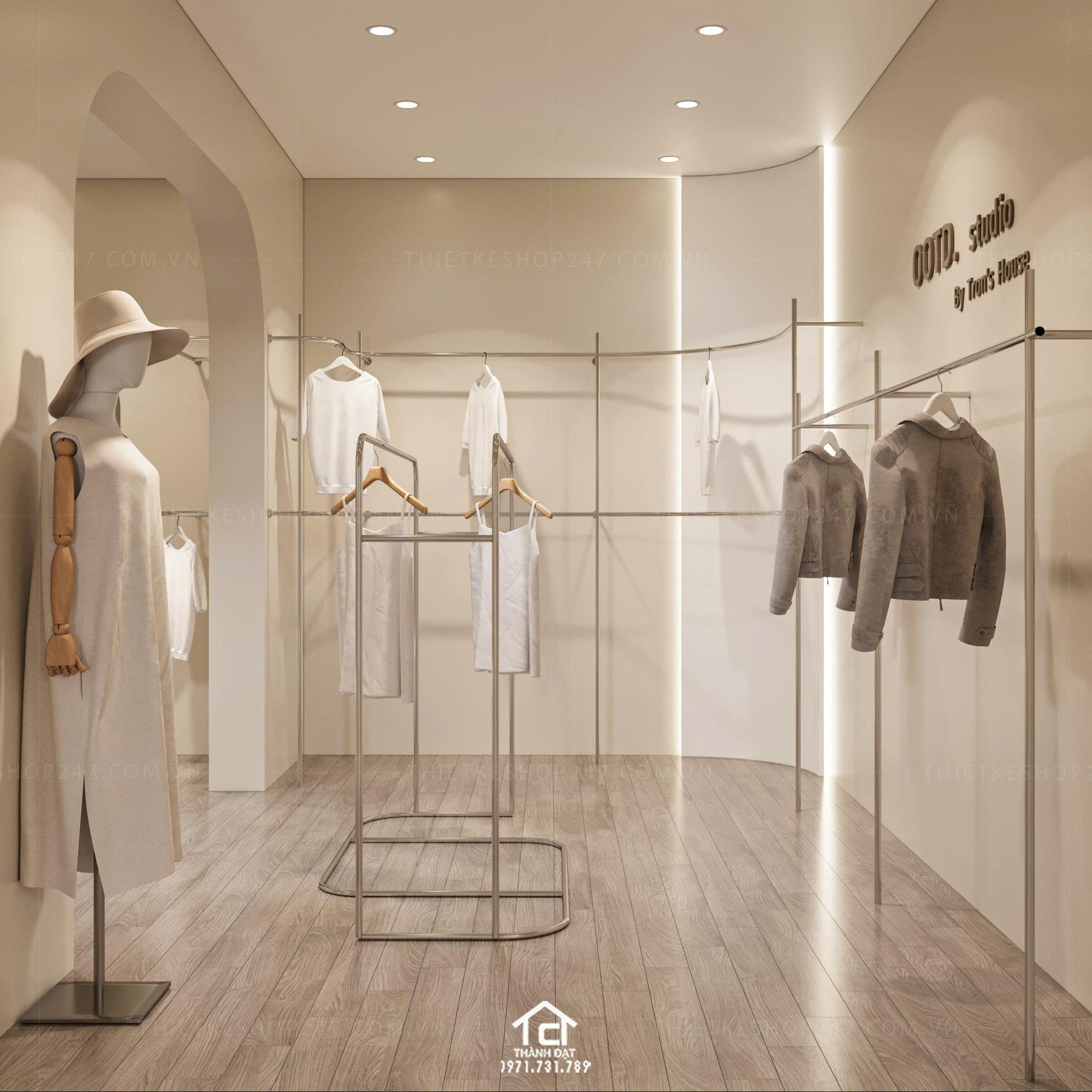 thiết kế shop thời trang đẹp năng động
