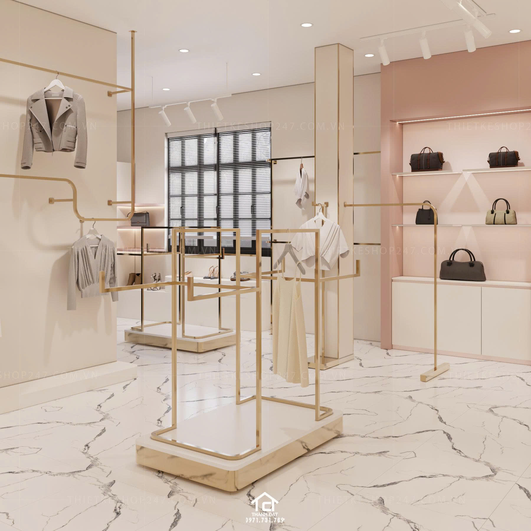 thiết kế shop thời trang đẹp năng động