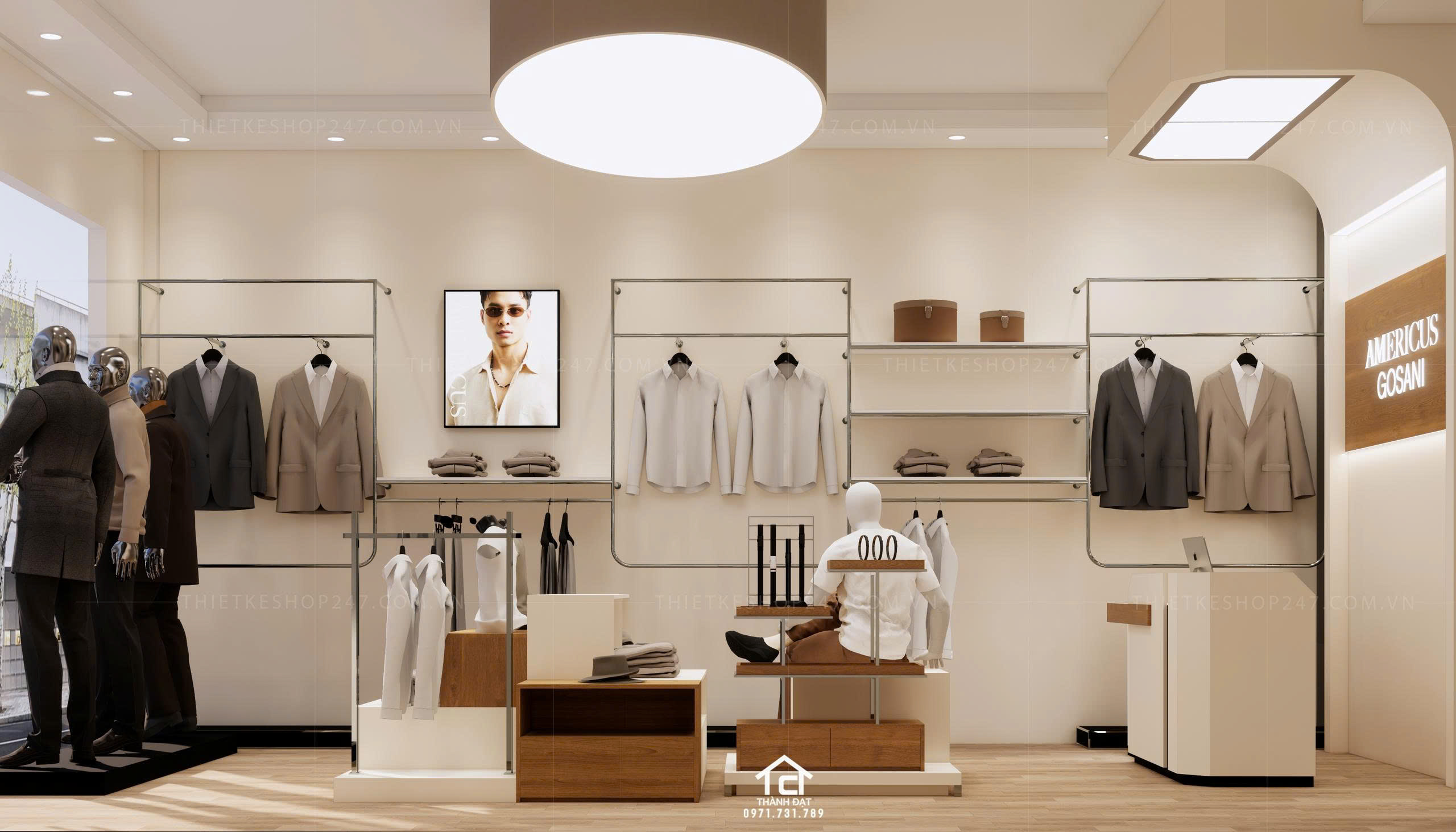 thiết kế shop thời trang đẹp năng động