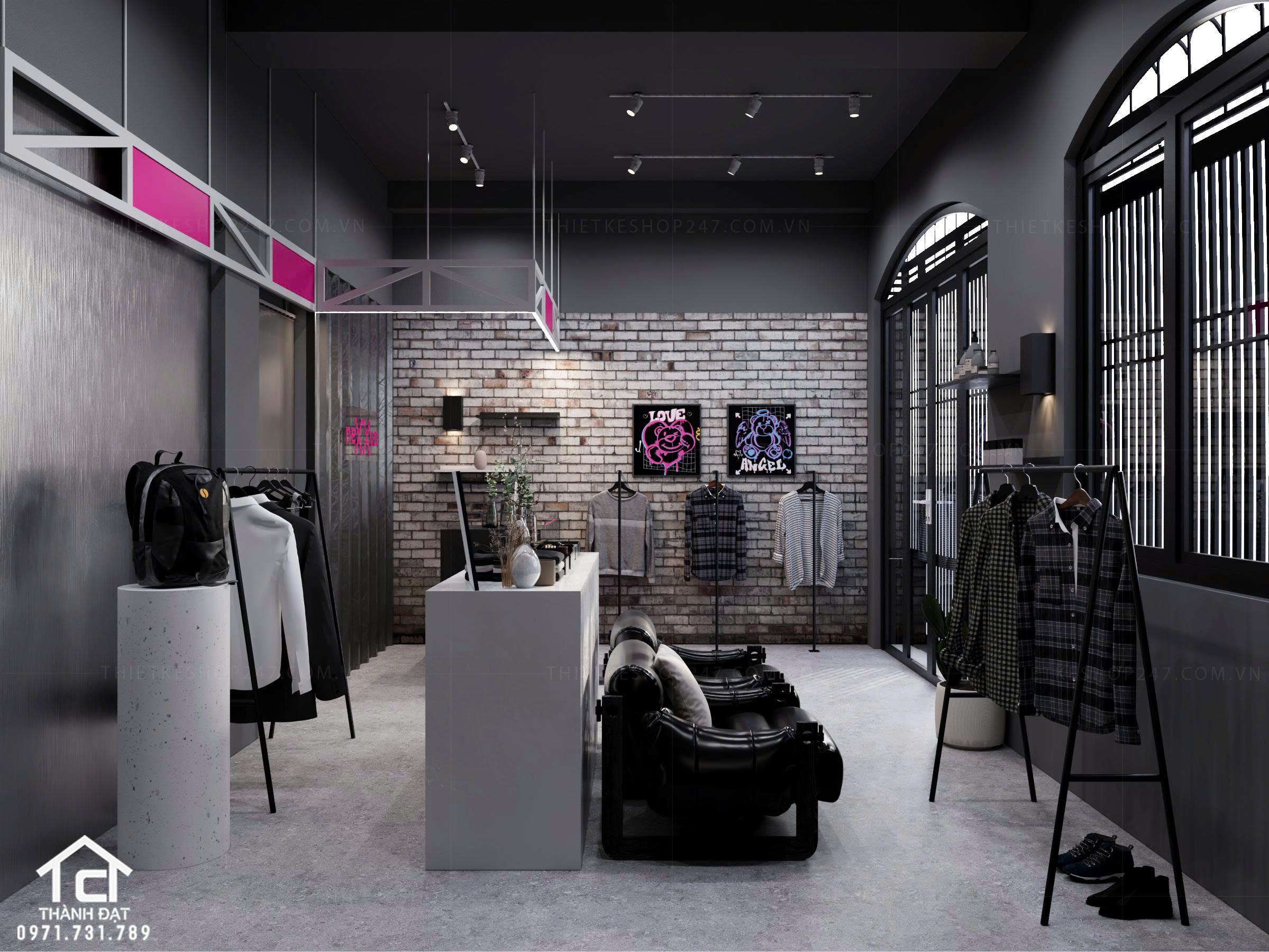 thiết kế shop thời trang đẹp năng động