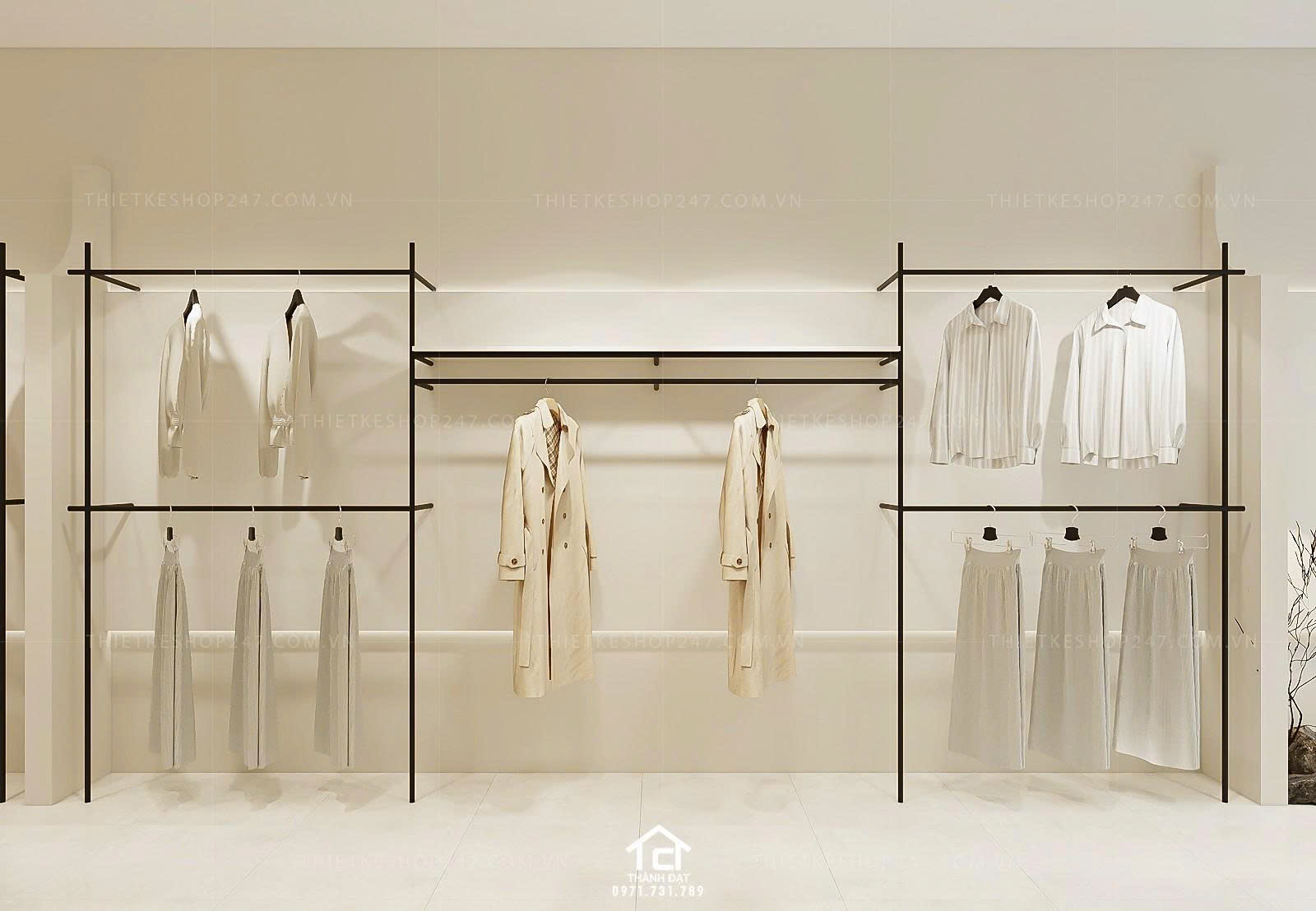 thiết kế shop thời trang đẹp năng động